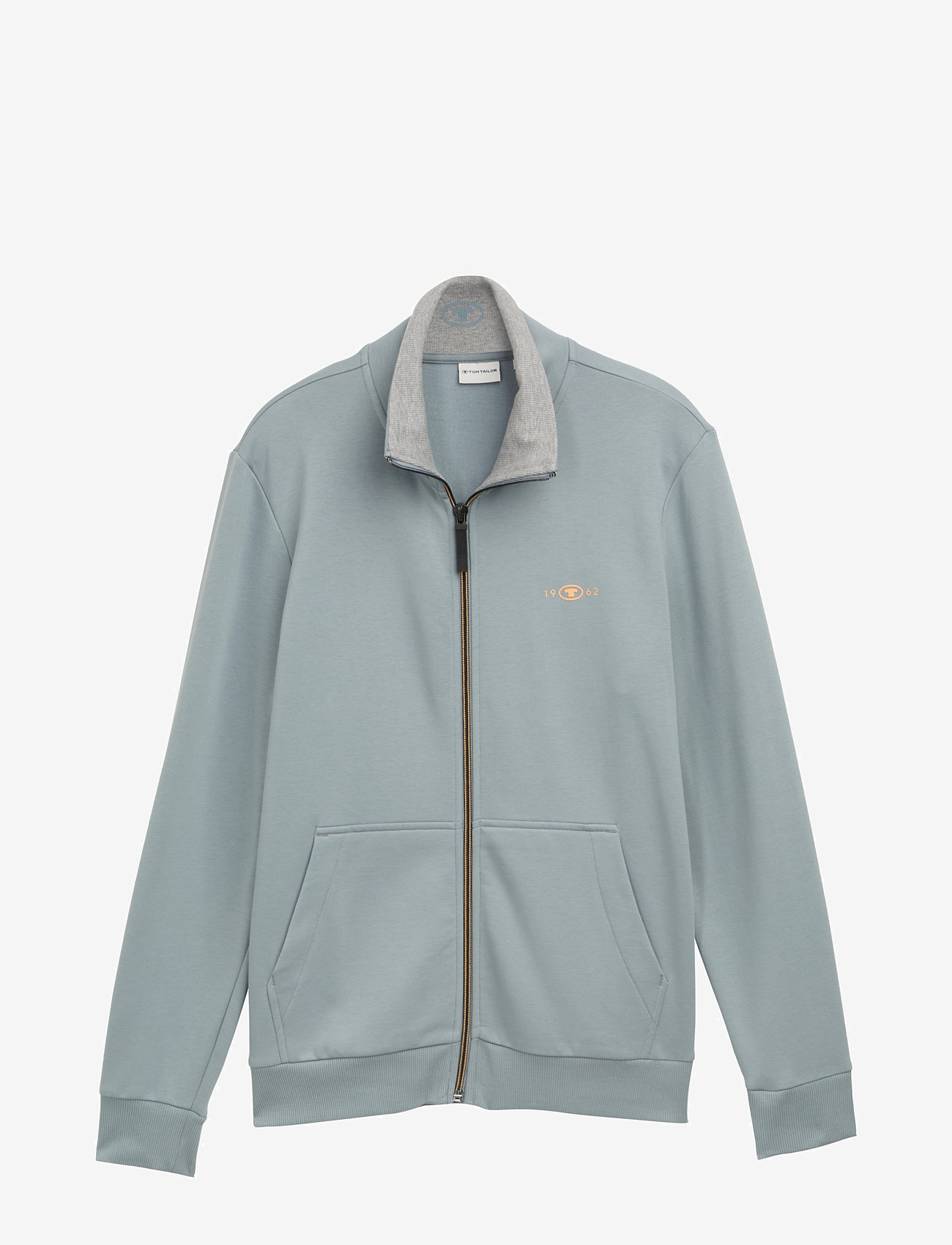 Tom Tailor - printed stand-up sweat jacket - grey mint - 0