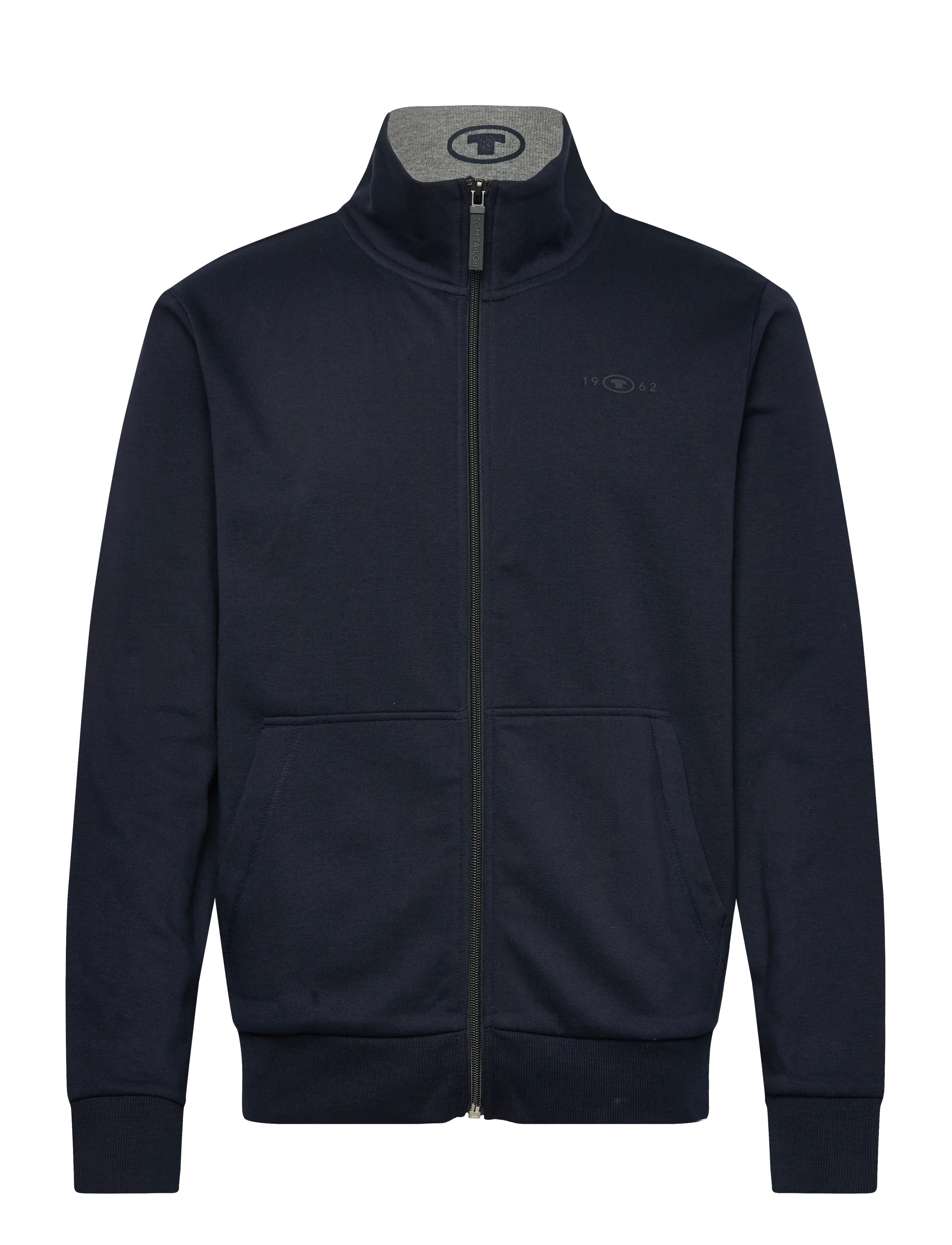 TOM TAILOR Printed Stand-Up Sweat Jacke Blau - M - Herren
