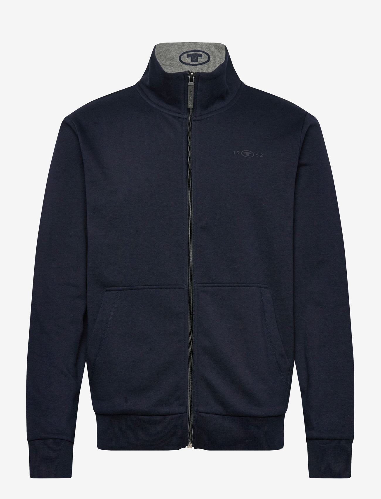 Tom Tailor - printed stand-up sweat jacket - spring jackets - sky captain blue - 1