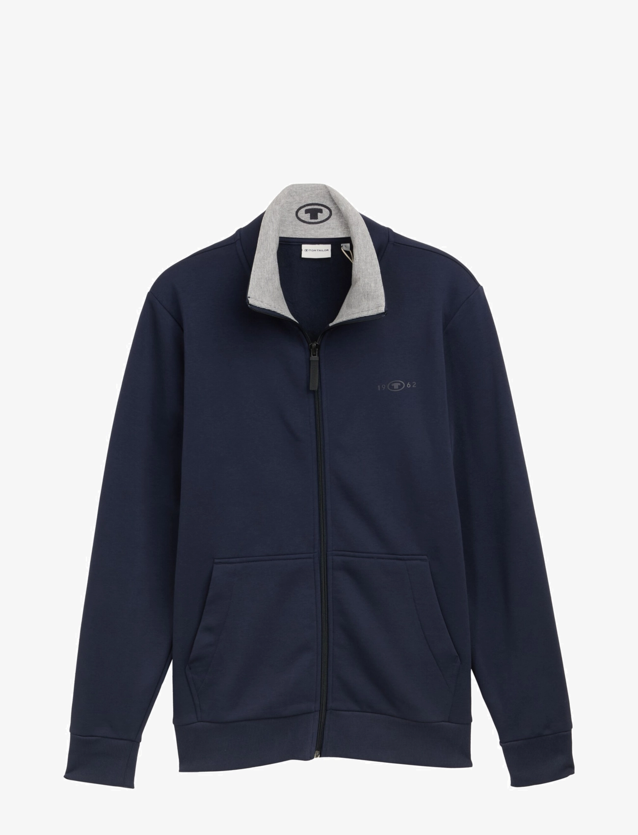 Tom Tailor printed stand-up sweat jacket - TOM TAILOR - SKY CAPTAIN BLUE / blue