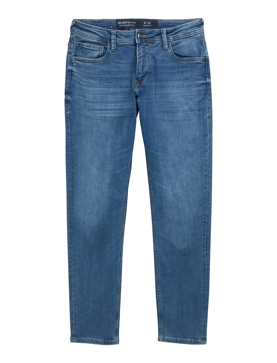 Tom Tailor - TTPIERS SLIM - slim jeans - used mid stone blue denim - 0