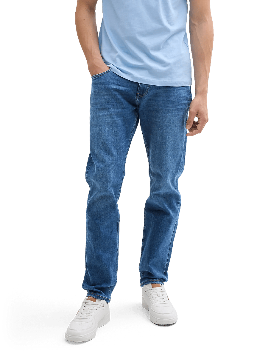 Tom Tailor - TTPIERS SLIM - kitsad teksad - used mid stone blue denim - 0