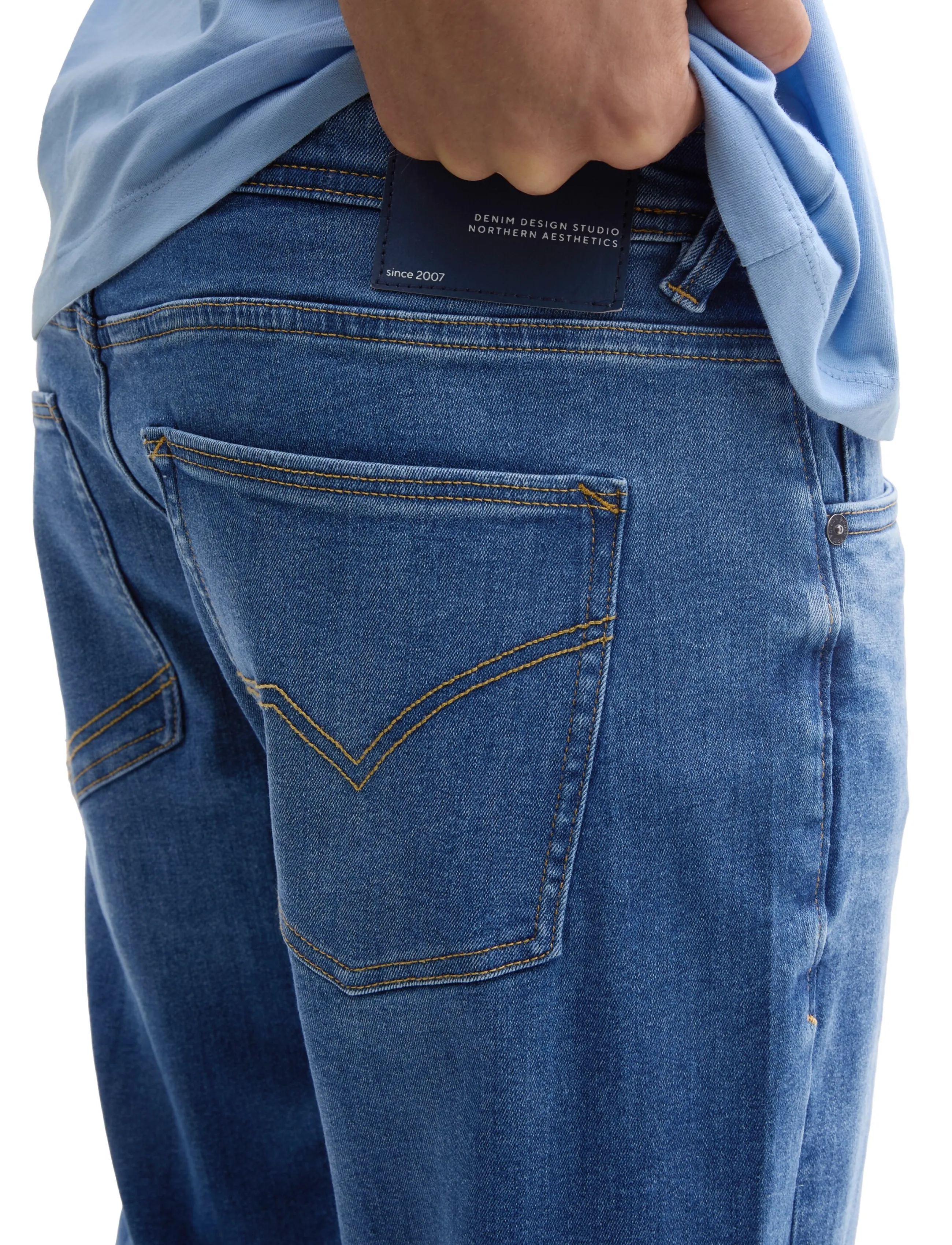 Tom Tailor - TTPIERS SLIM - hosen & jeans - used mid stone blue denim - 4