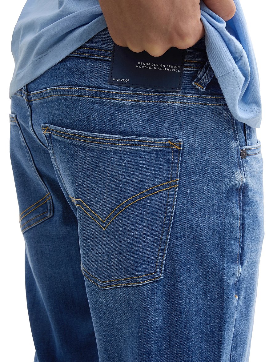 Tom Tailor - TTPIERS SLIM - kitsad teksad - used mid stone blue denim - 4
