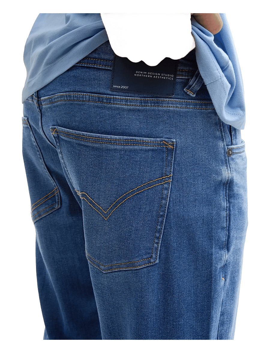 Tom Tailor - TTPIERS SLIM - kitsad teksad - used mid stone blue denim - 4