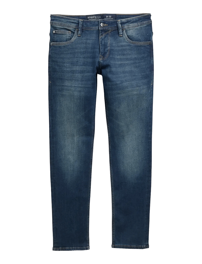 Tom Tailor - TTAEDAN STRAIGHT - regular jeans - used dark stone blue denim - 0