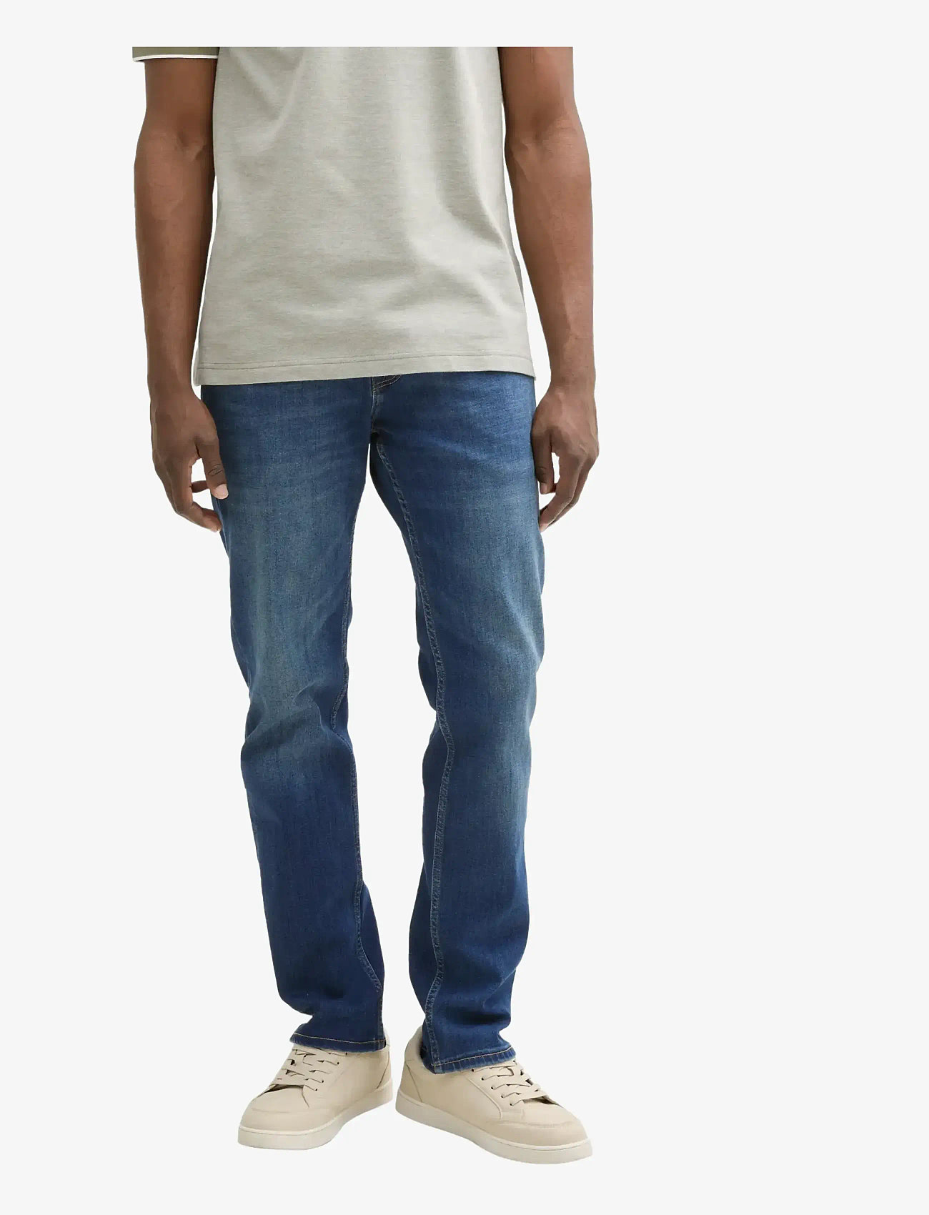 Tom Tailor - TTAEDAN STRAIGHT - regular jeans - used dark stone blue denim - 1