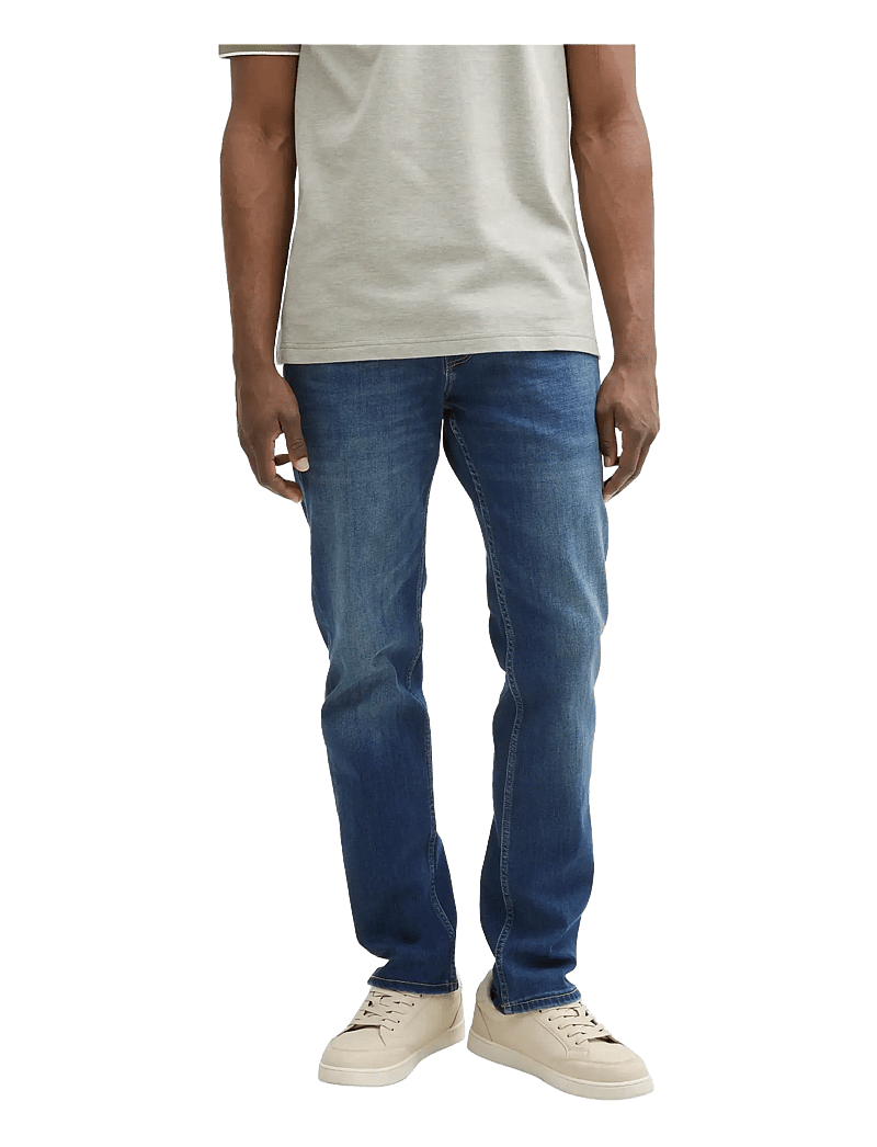 Tom Tailor - TTAEDAN STRAIGHT - regular jeans - used dark stone blue denim - 1