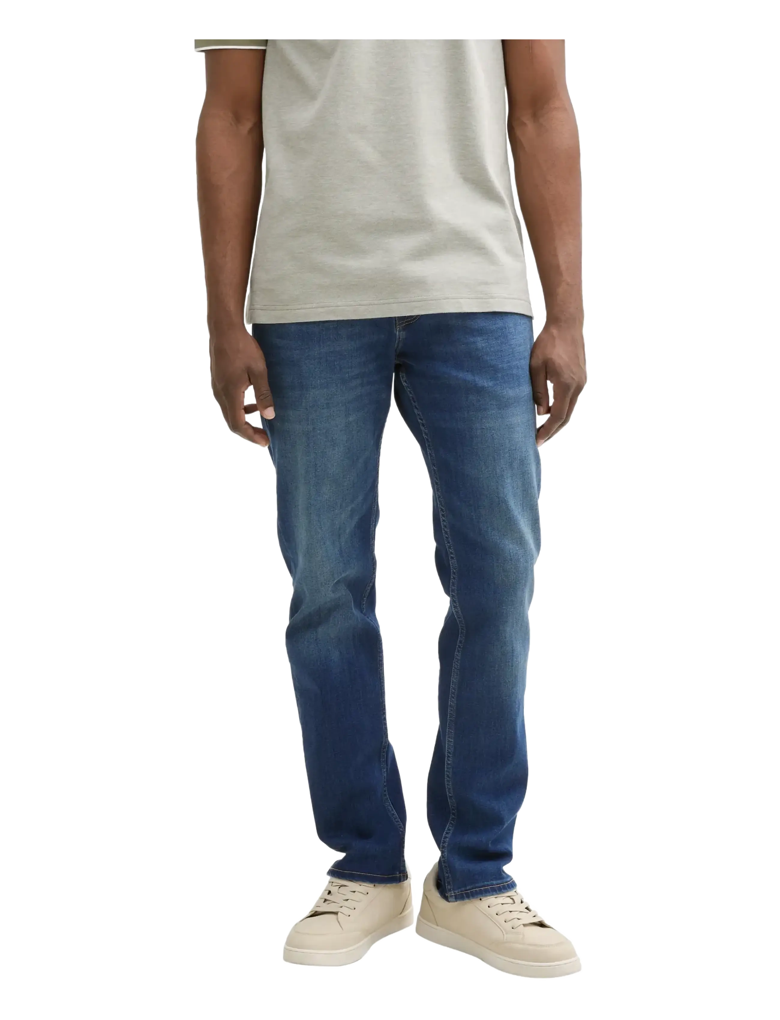 Tom Tailor - TTAEDAN STRAIGHT - bukser & jeans - used dark stone blue denim - 1