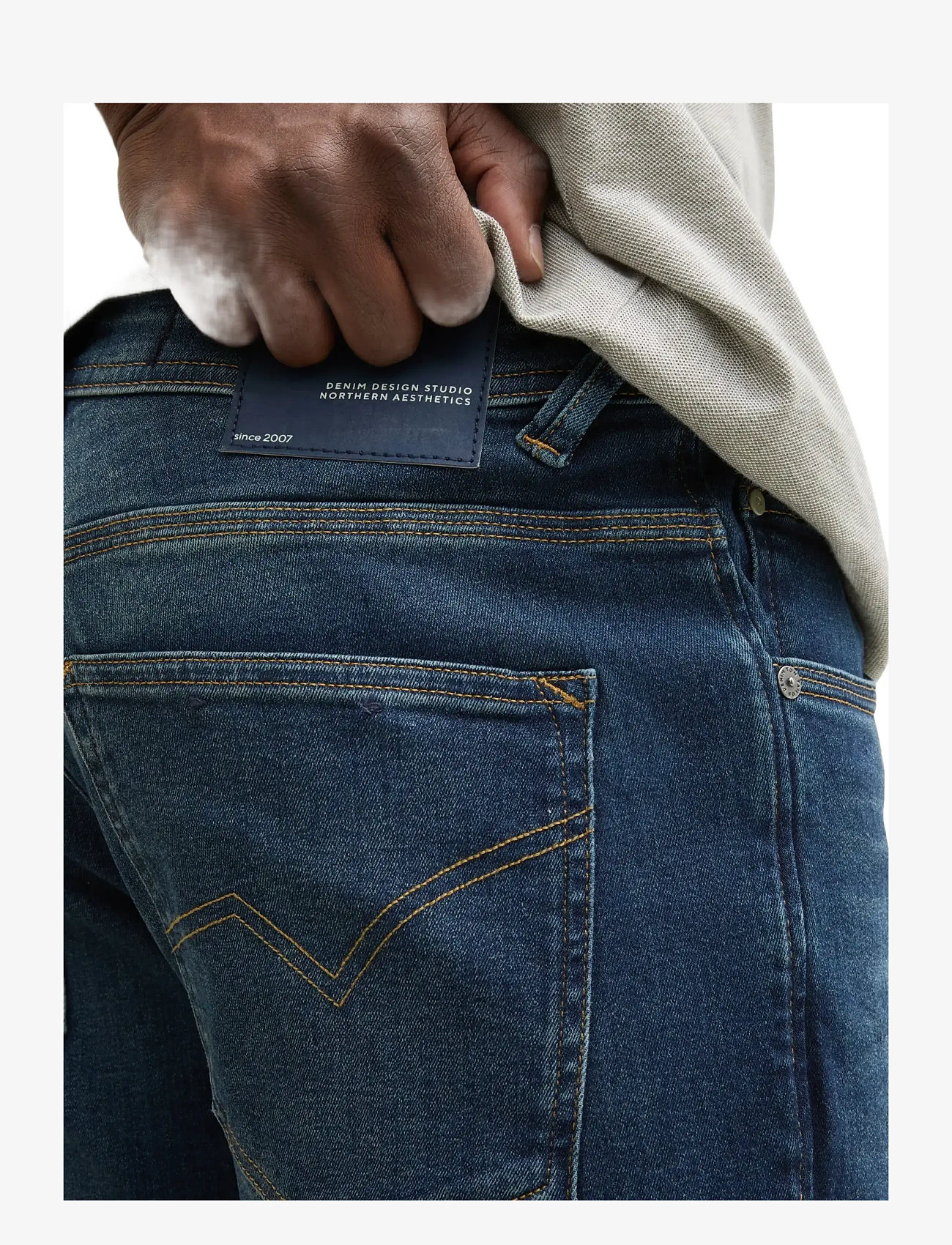 Tom Tailor - TTAEDAN STRAIGHT - regular jeans - used dark stone blue denim - 4