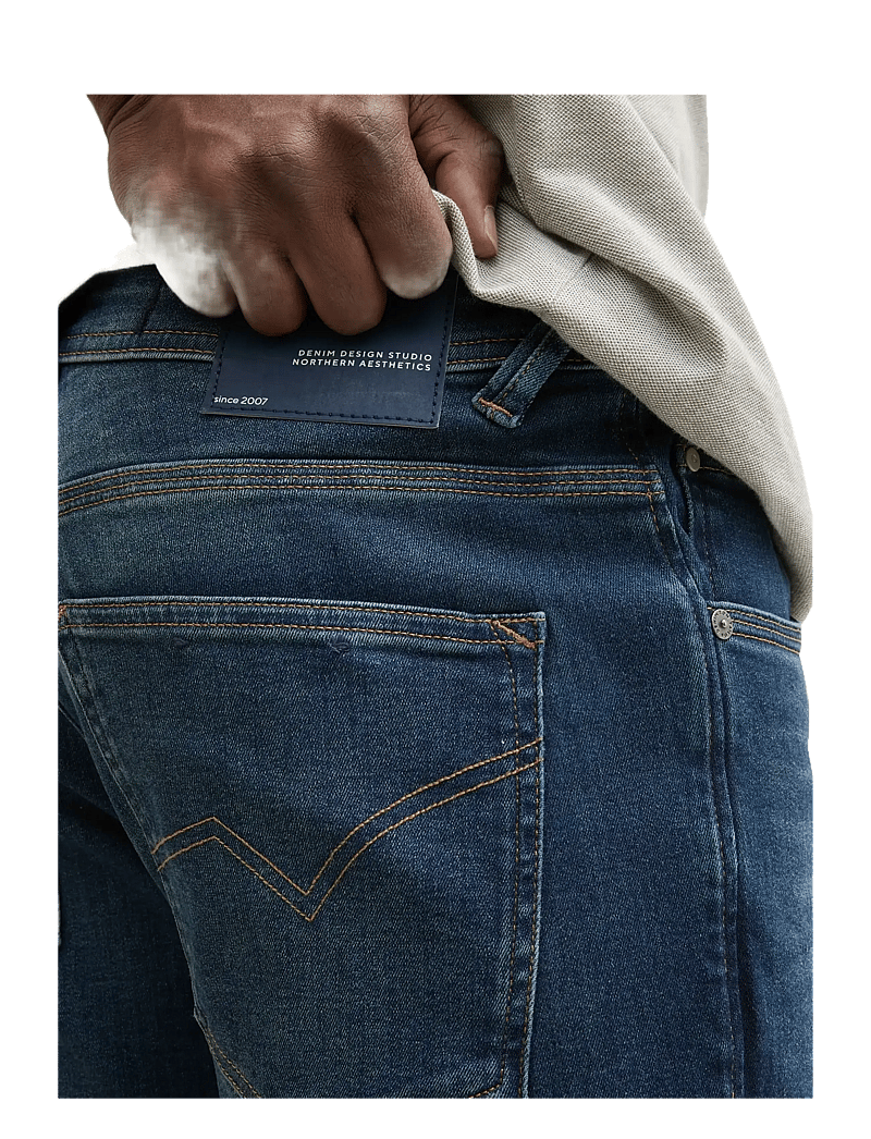 Tom Tailor - TTAEDAN STRAIGHT - regular jeans - used dark stone blue denim - 4