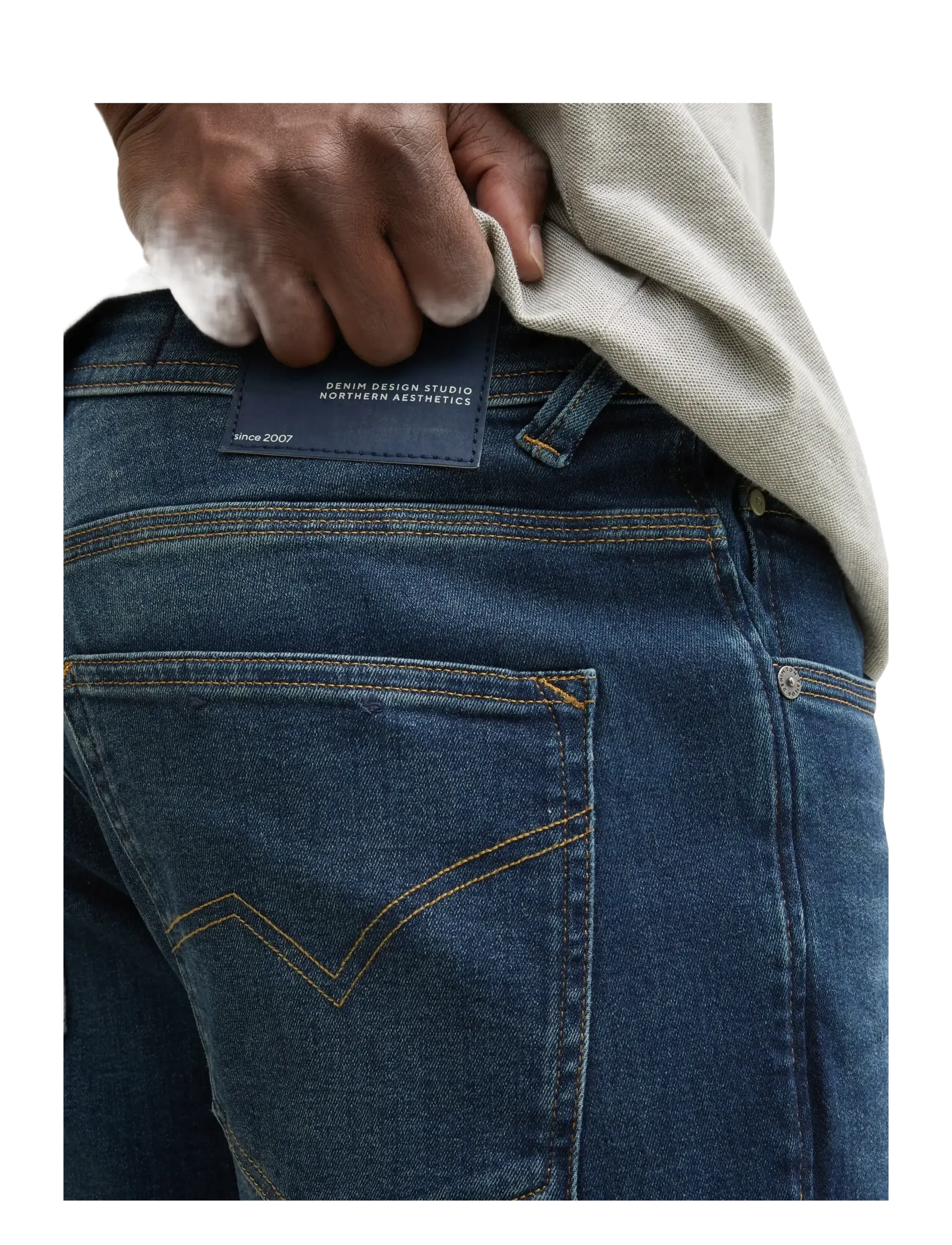 Tom Tailor - TTAEDAN STRAIGHT - bukser & jeans - used dark stone blue denim - 4
