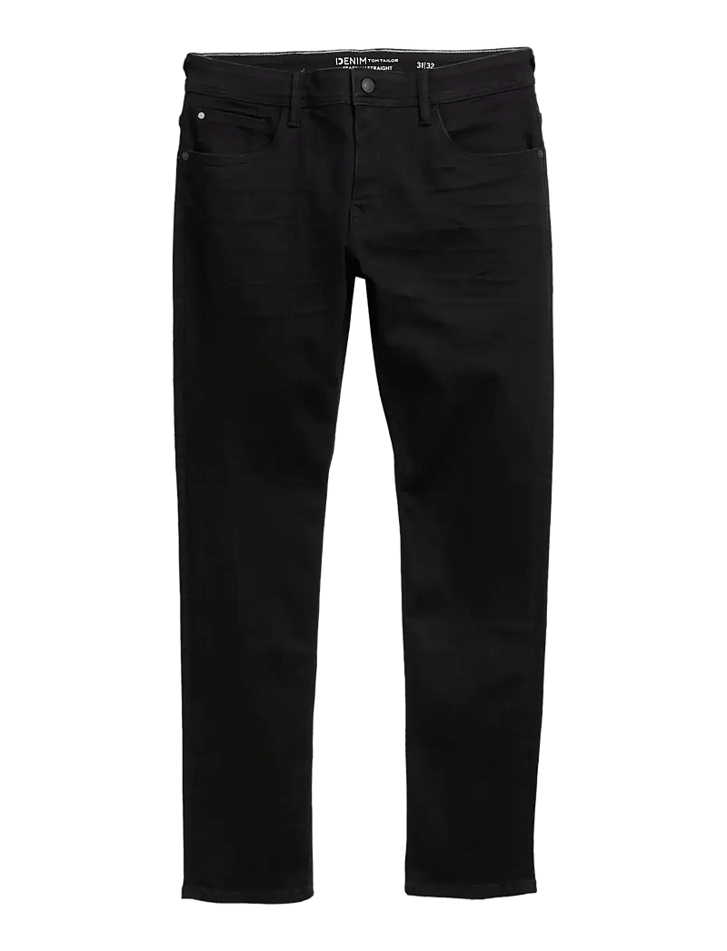 Tom Tailor - TTAEDAN STRAIGHT - regular jeans - black black denim - 1