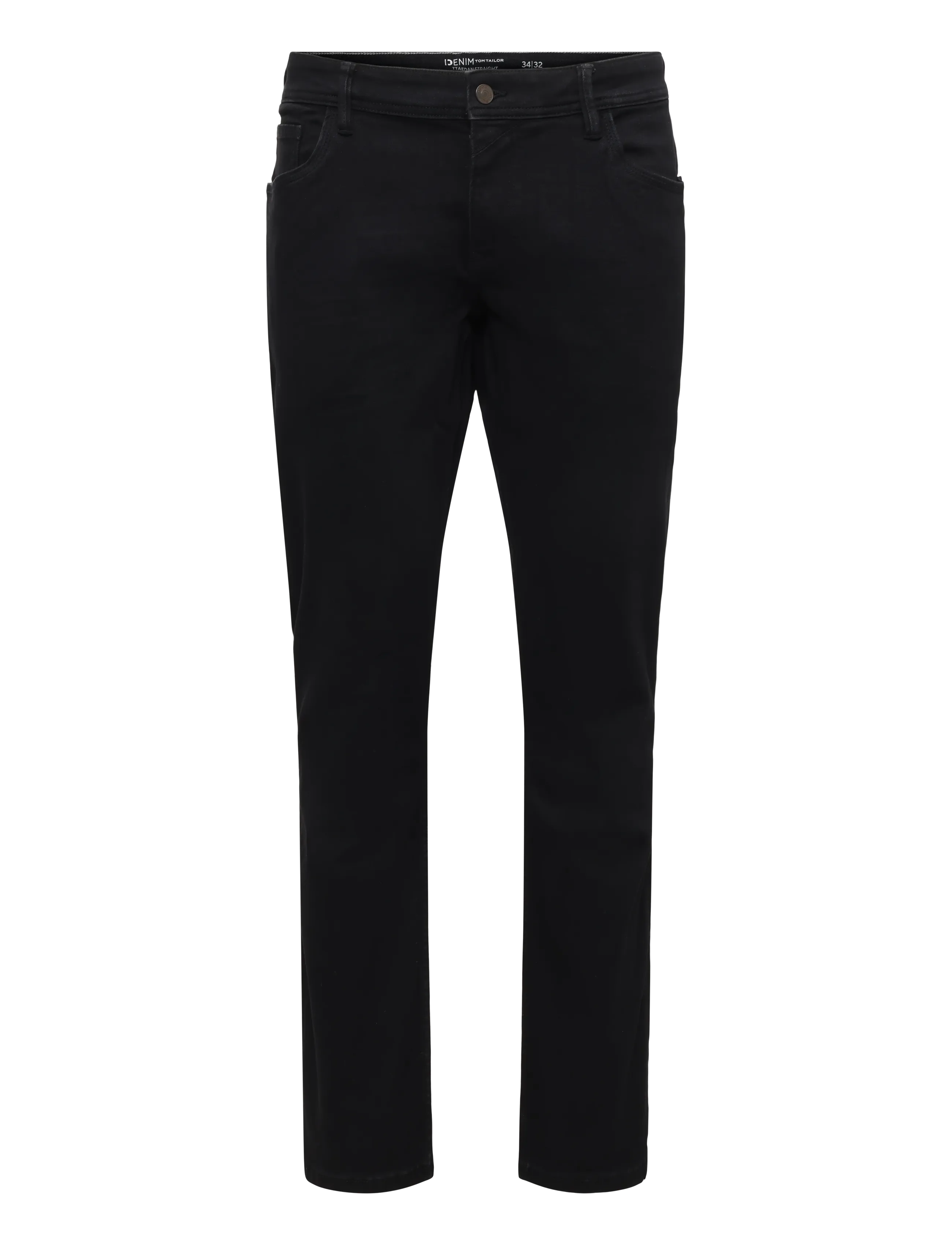 Tom Tailor TTAEDAN STRAIGHT - Tavalised teksad - BLACK BLACK DENIM / black