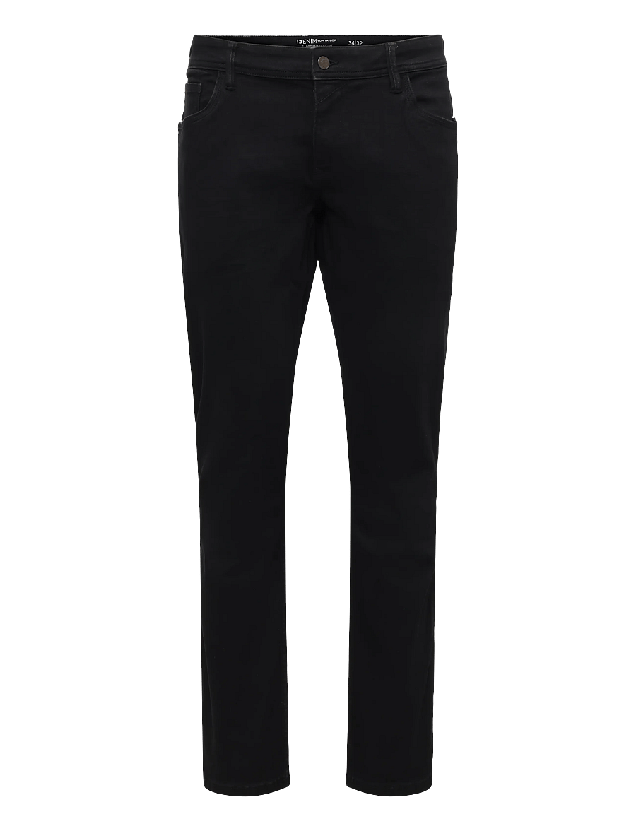 Tom Tailor - TTAEDAN STRAIGHT - regular jeans - black black denim - 1