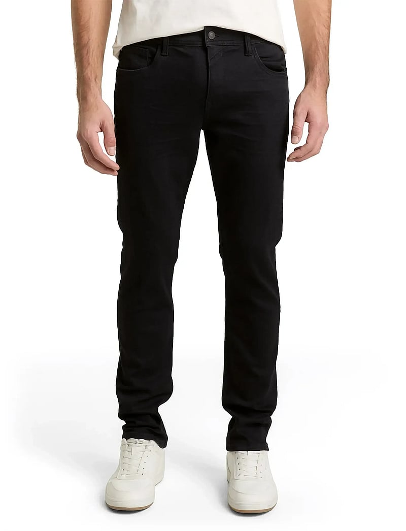 Tom Tailor - TTAEDAN STRAIGHT - regular jeans - black black denim - 0