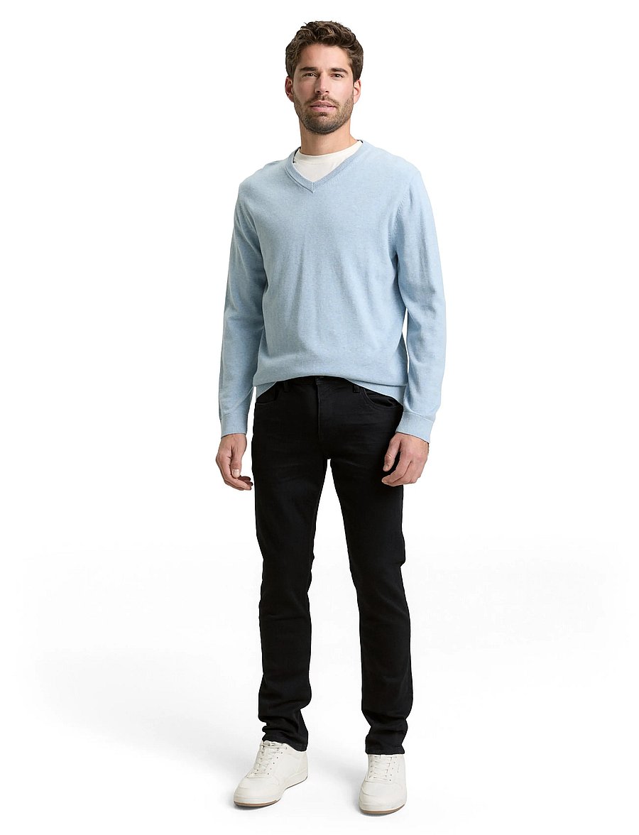 Tom Tailor - TTAEDAN STRAIGHT - regular jeans - black black denim - 0
