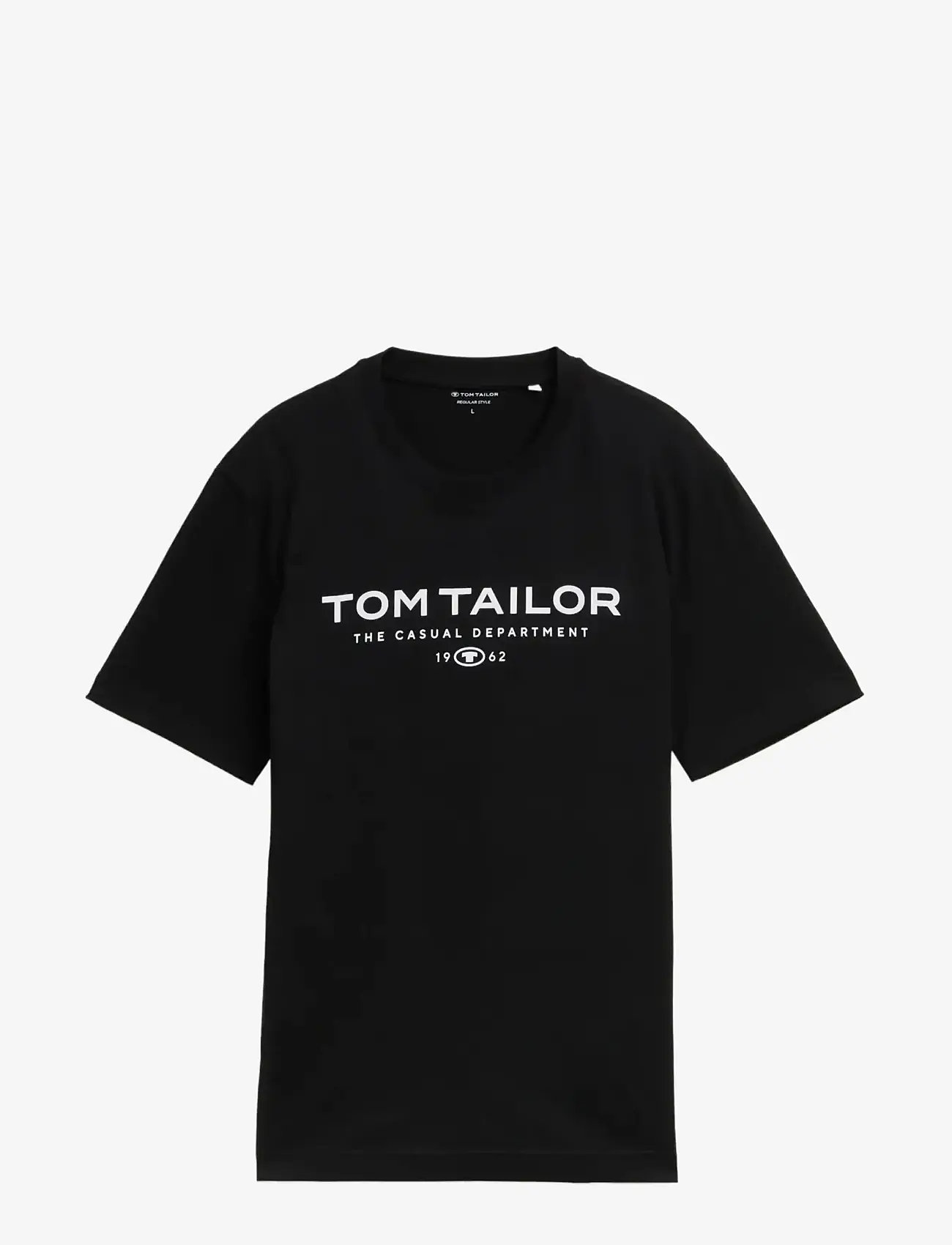 Tom Tailor - t-shirt with print - kortærmede t-shirts - black - 1