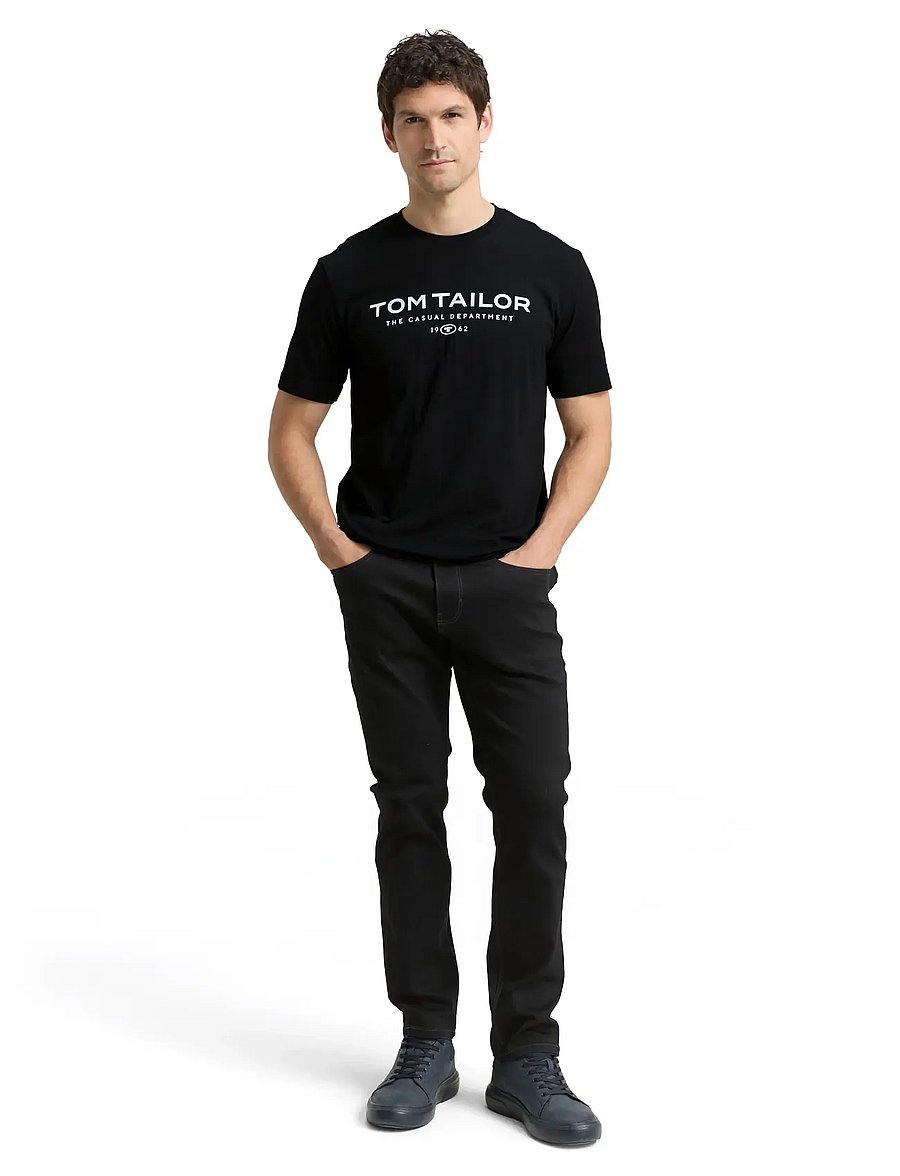 Tom Tailor - t-shirt with print - lühikeste varrukatega t-särgid - black - 0