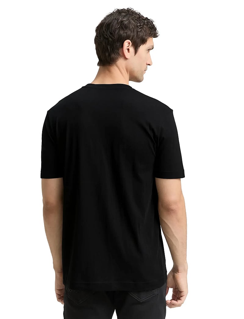Tom Tailor - t-shirt with print - kortærmede t-shirts - black - 2