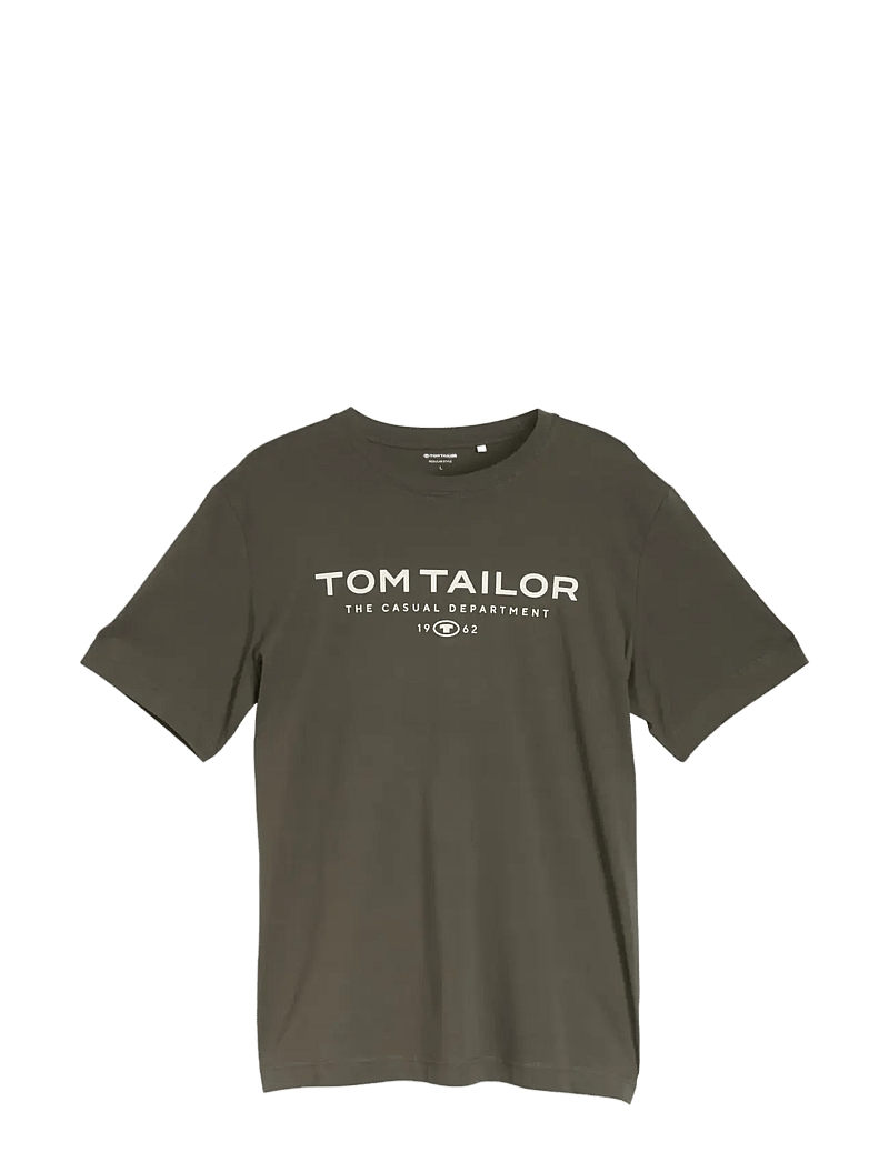 Tom Tailor - t-shirt with print - kortærmede t-shirts - deep leaf green - 1