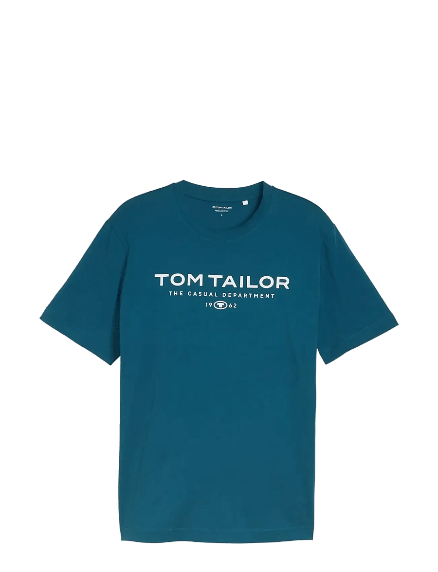Tom Tailor - t-shirt with print - kurzärmelig - moss blue - 1