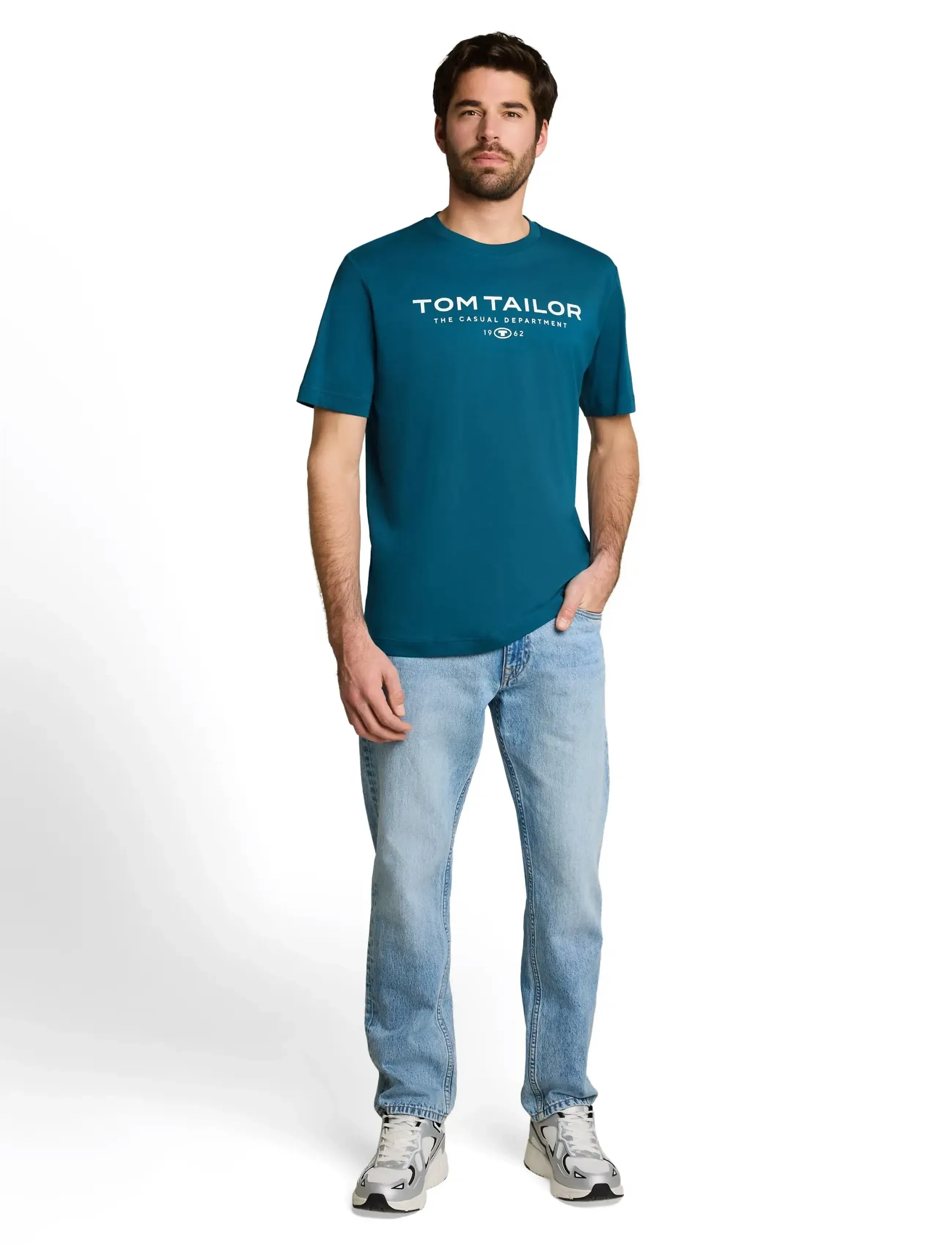 Tom Tailor T-Shirt With Print, S, T-shirts, Weiß - Short-sleeved, Männerswear