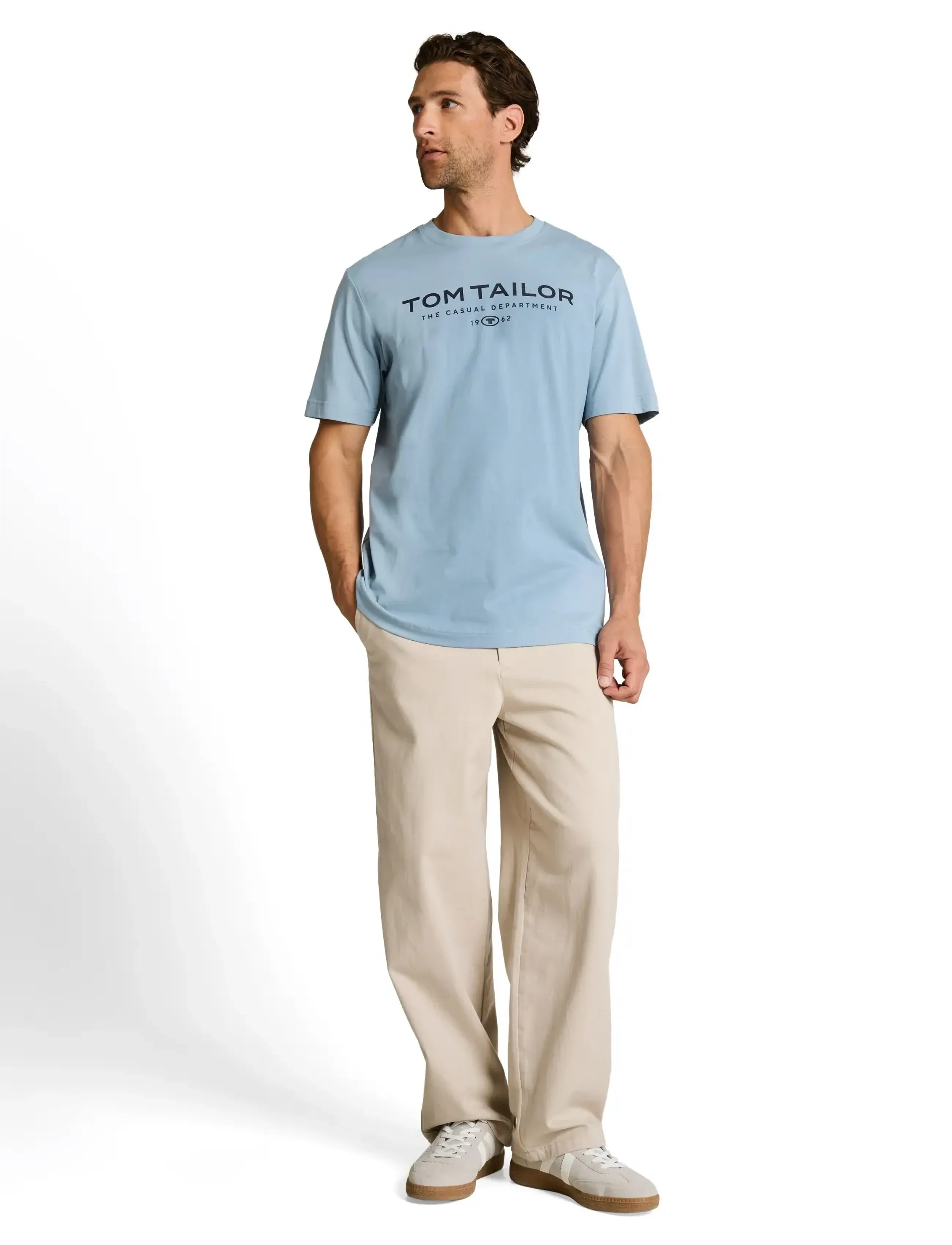 Tom Tailor t-shirt with print - Kläder - MOUNTAIN SPRING BLUE / blue