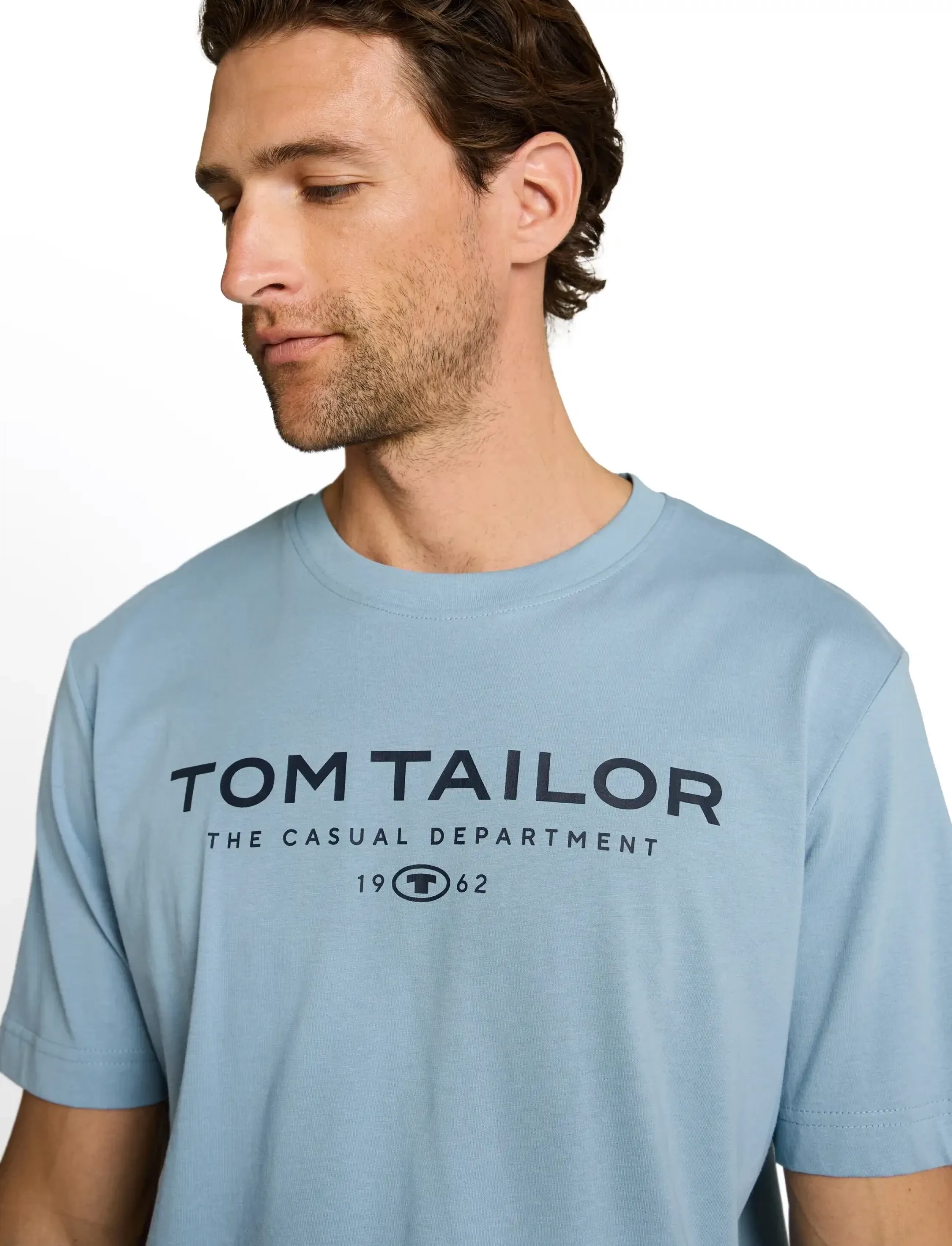 Tom Tailor - t-shirt with print - laveste priser - mountain spring blue - 4
