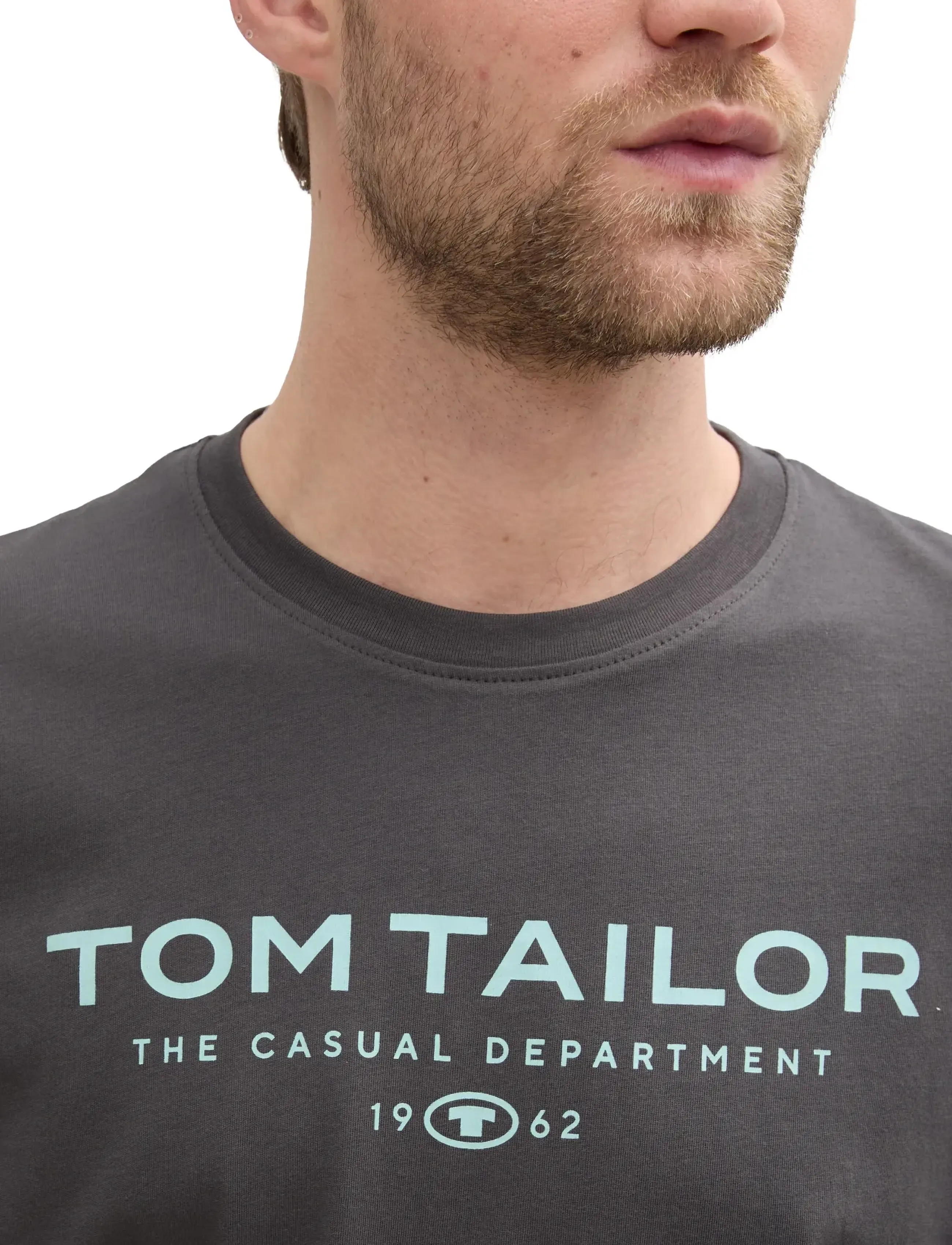 Tom Tailor - t-shirt with print - kurzärmelig - tarmac grey - 3