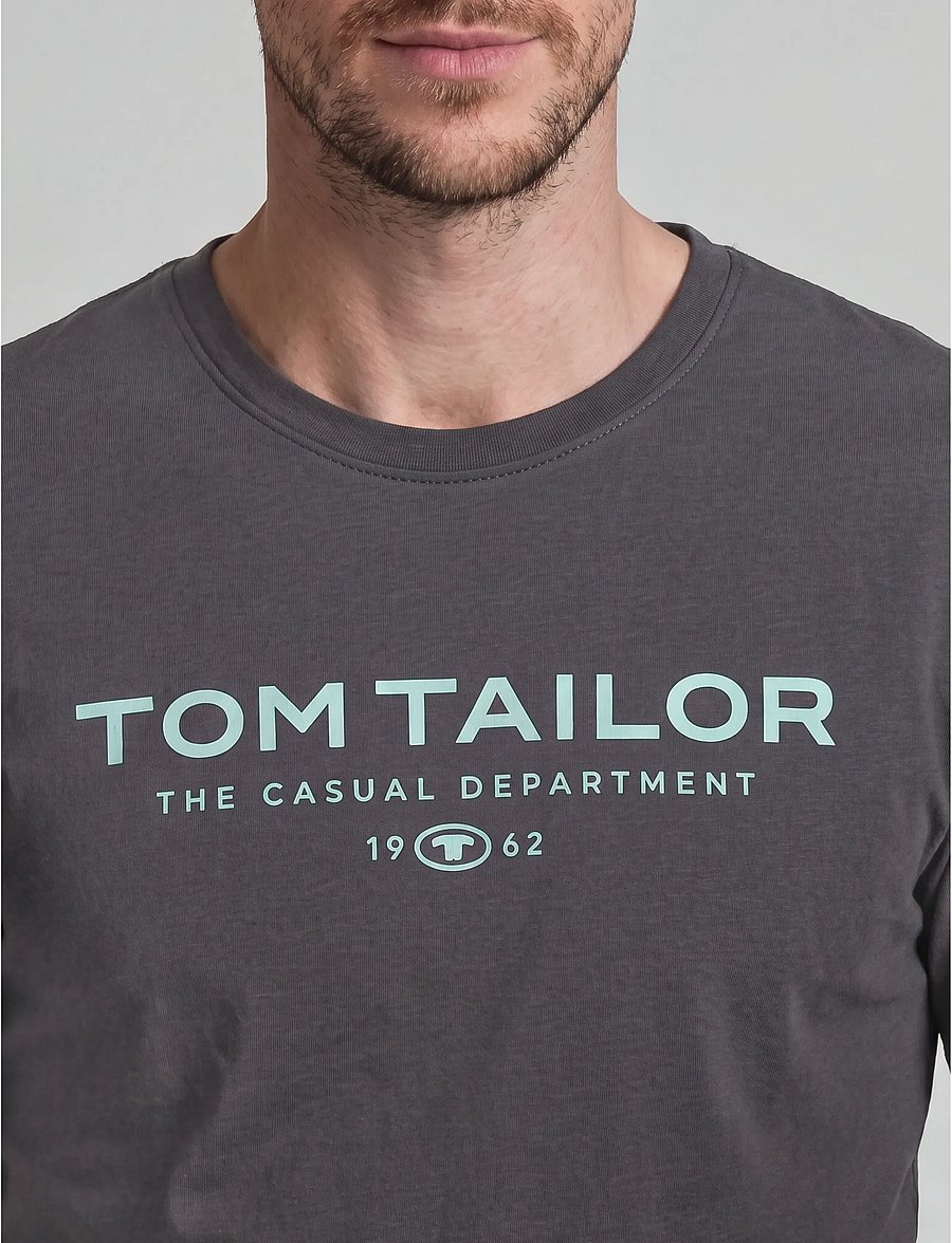 Tom Tailor - t-shirt with print - kortärmade t-shirts - tarmac grey - 5