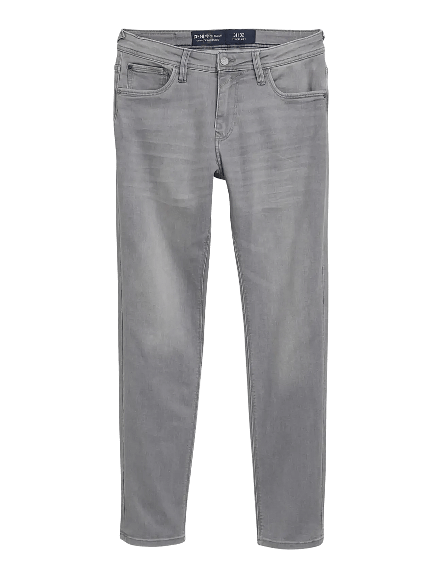 Tom Tailor - TTPIERS SLIM - kitsad teksad - stone grey denim - 1