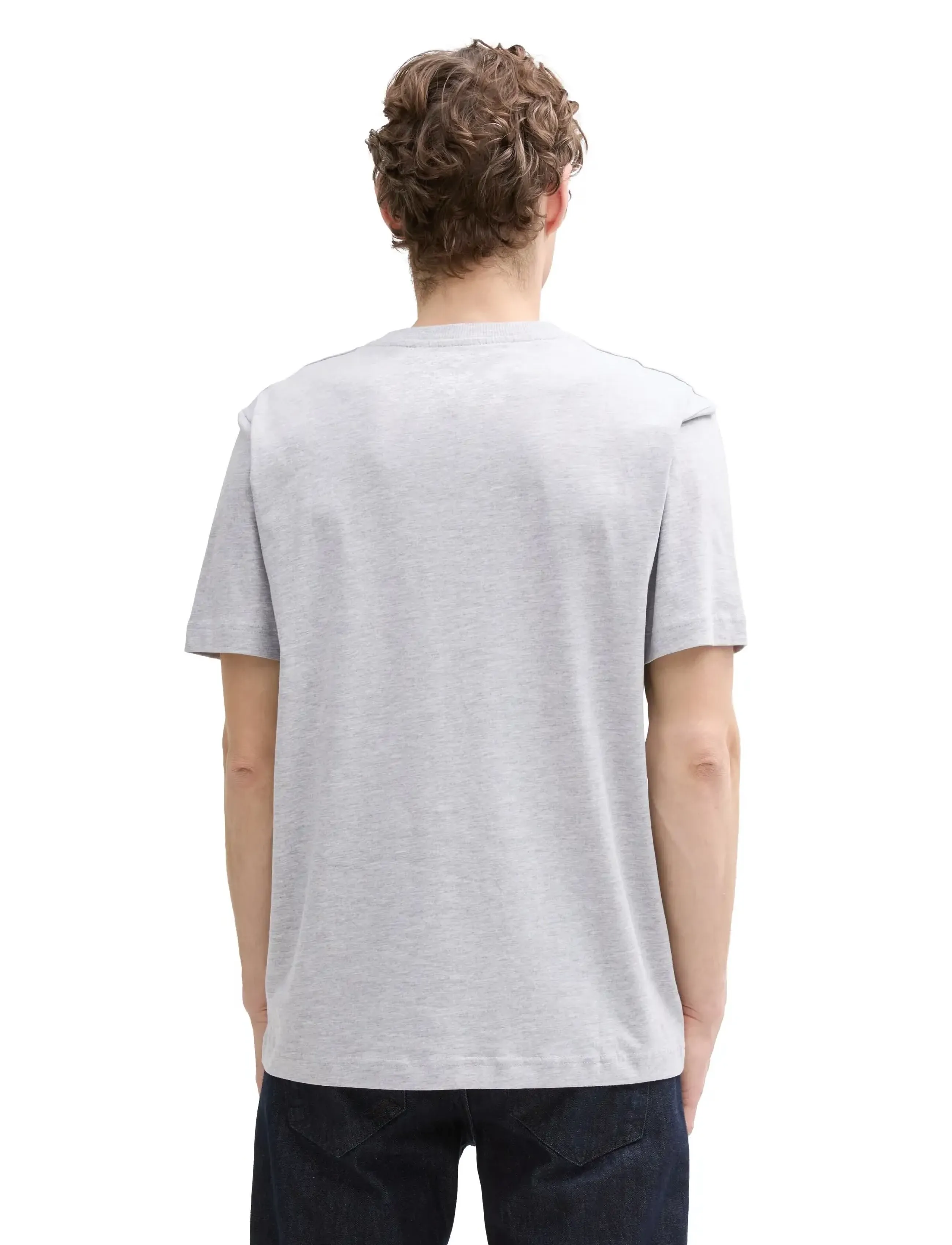 Tom Tailor - printed t-shirt - laveste priser - light stone grey melange - 2