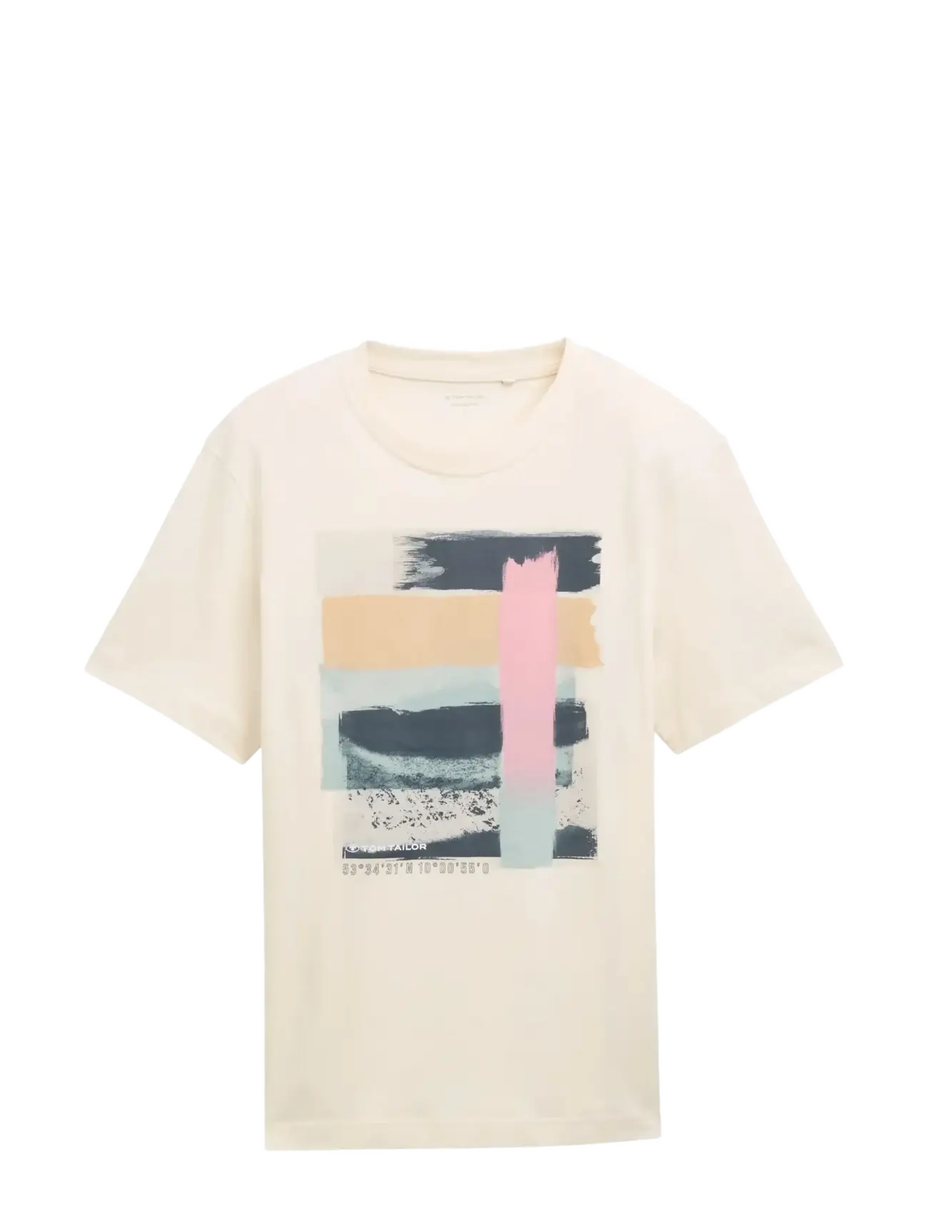 Tom Tailor printed t-shirt - T-shirts - VINTAGE BEIGE / cream