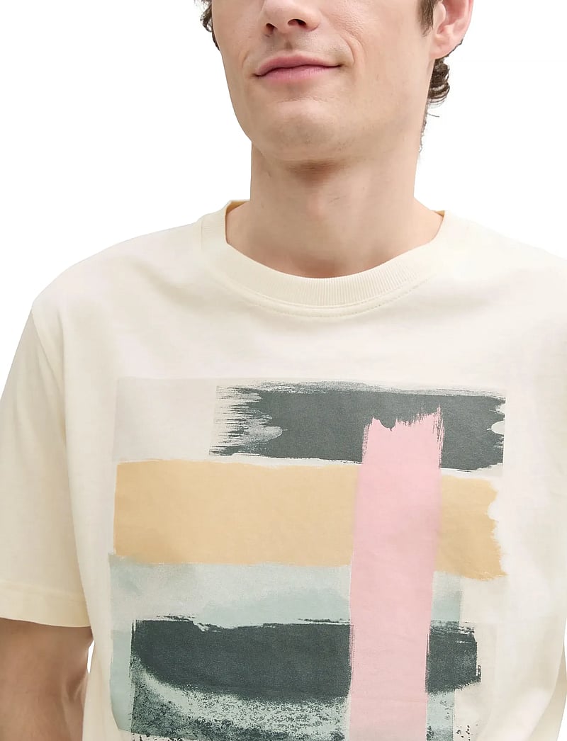 Tom Tailor - printed t-shirt - kortärmade t-shirts - vintage beige - 3