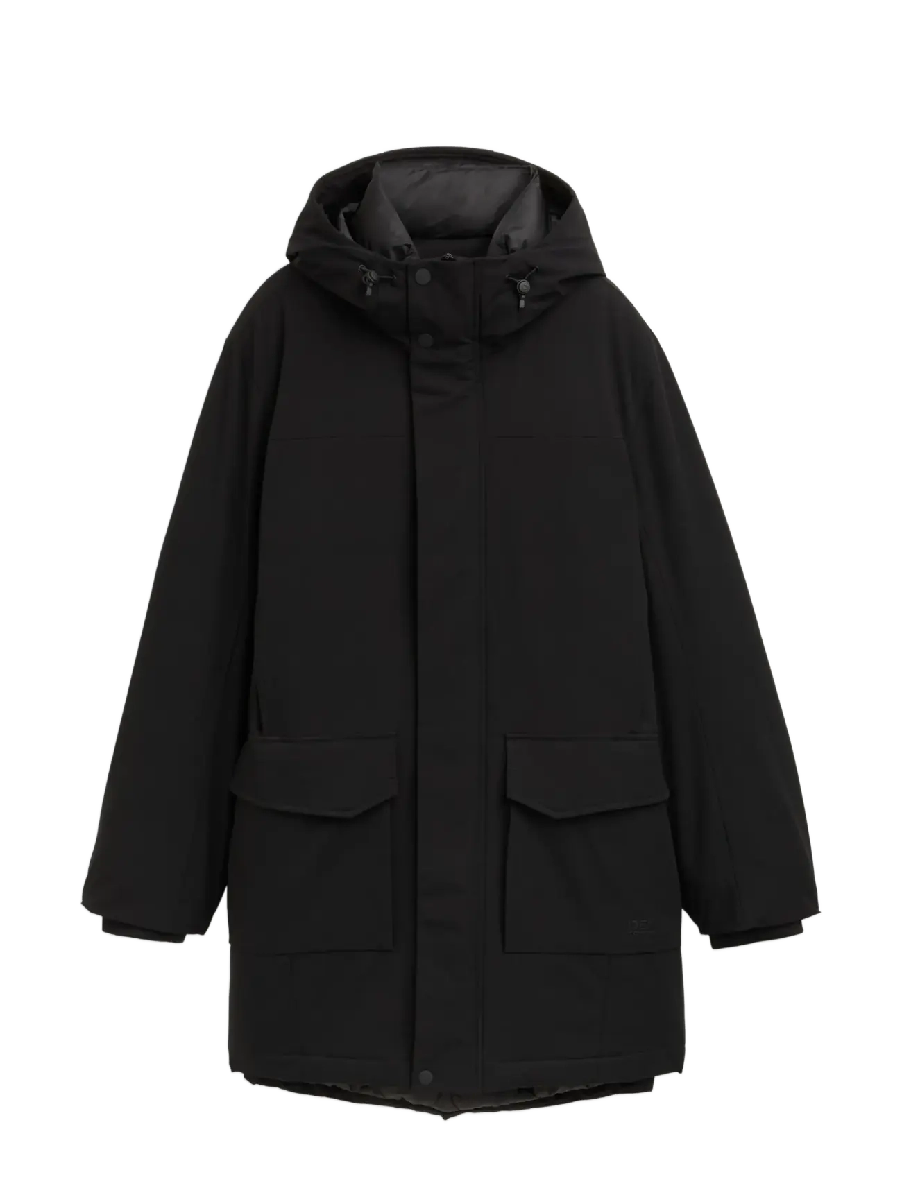 Tom Tailor tech hooded parka - TOM TAILOR - BLACK / black