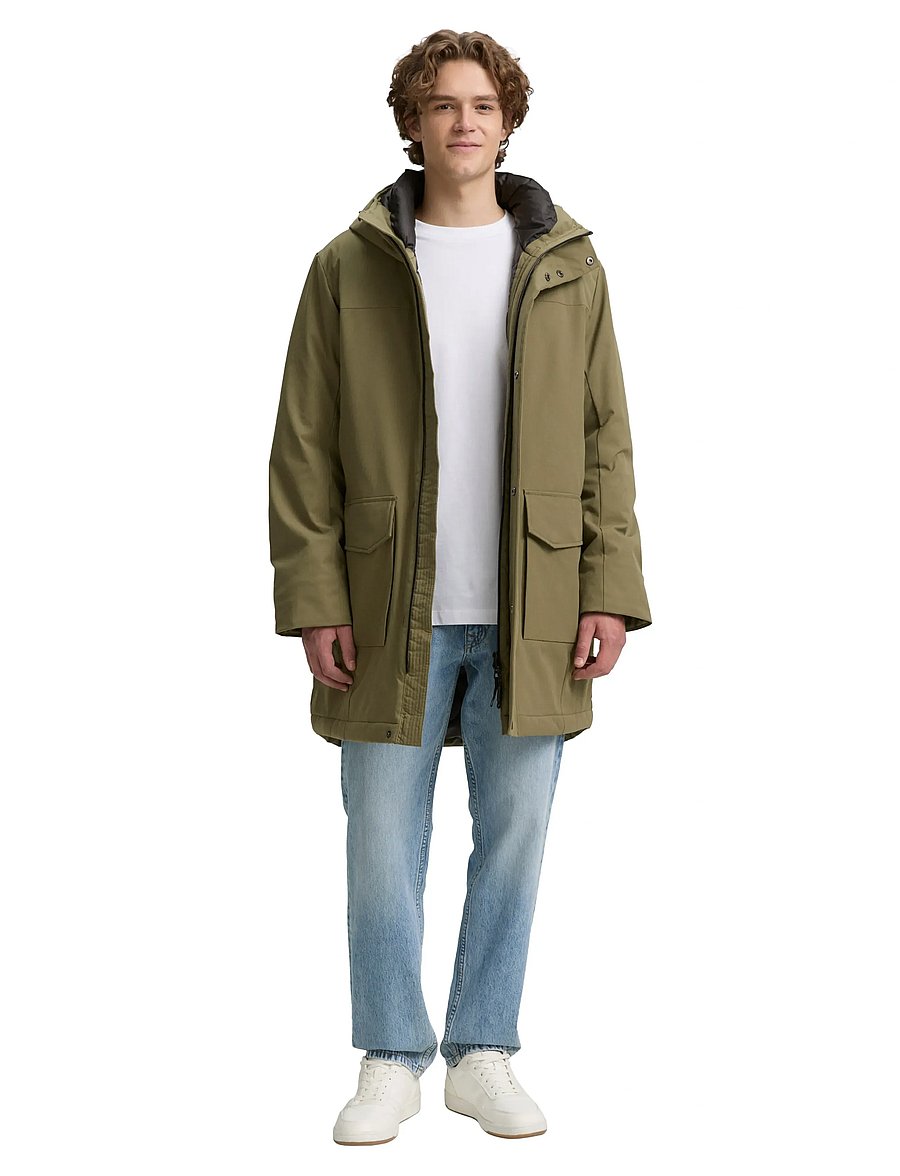 Tom Tailor - tech hooded parka - parkas - jungle soil green - 3