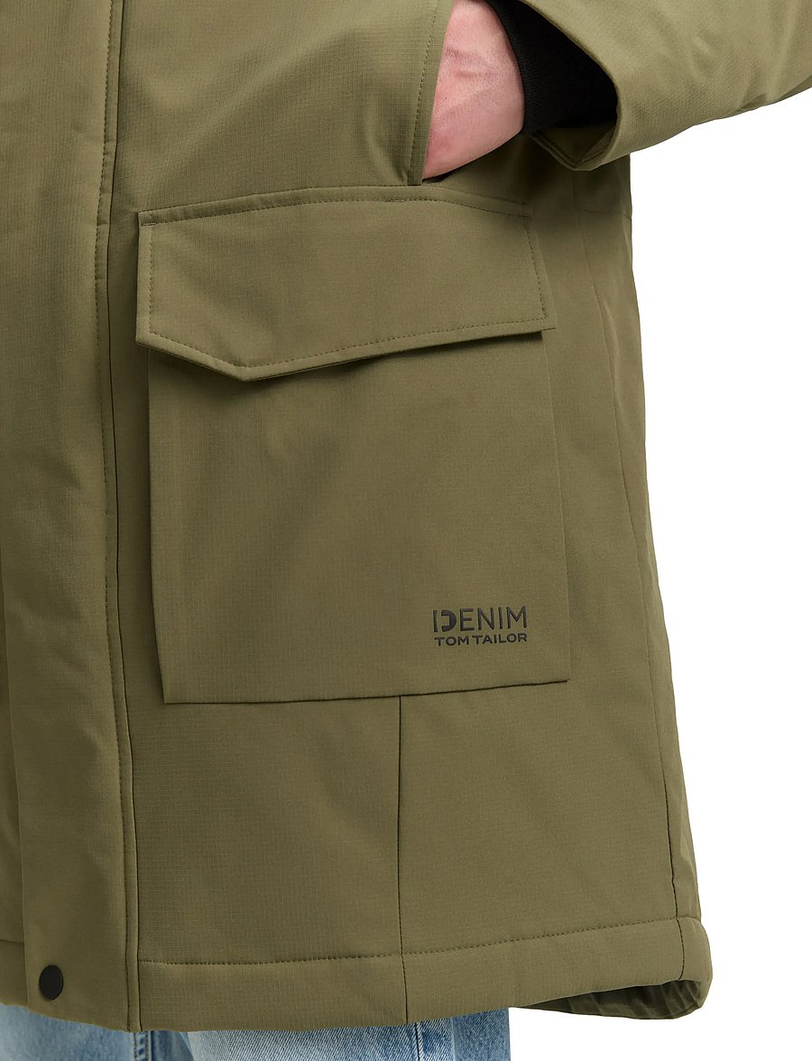 Tom Tailor - tech hooded parka - parkas - jungle soil green - 4