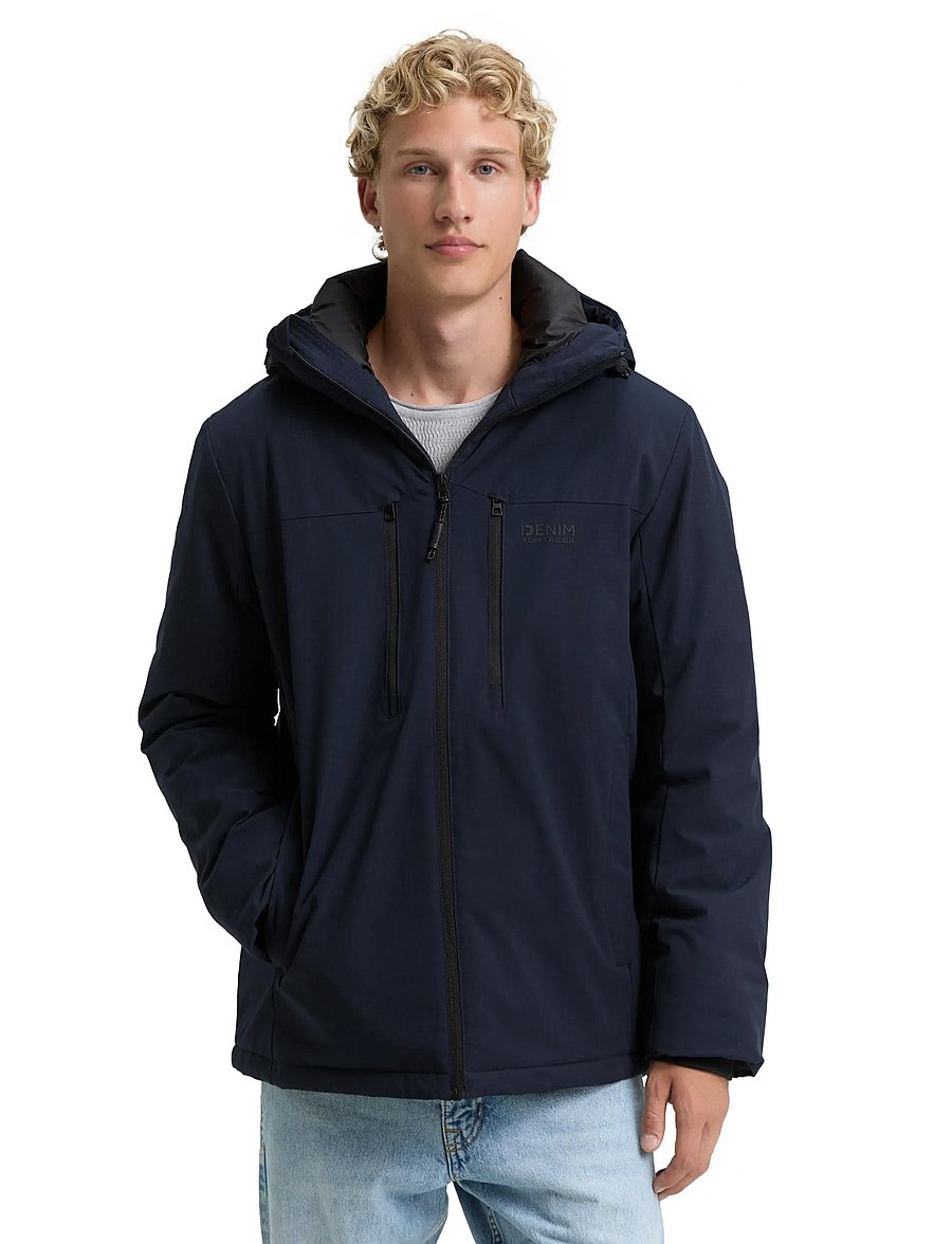 Tom Tailor - hooded technical jacket - daunenjacken - sky captain blue - 0