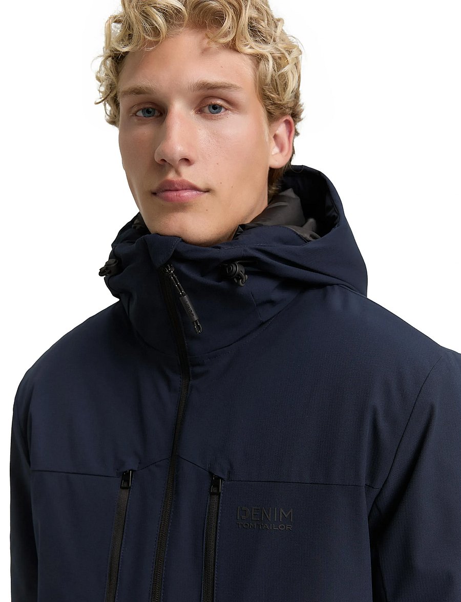 Tom Tailor - hooded technical jacket - daunenjacken - sky captain blue - 4