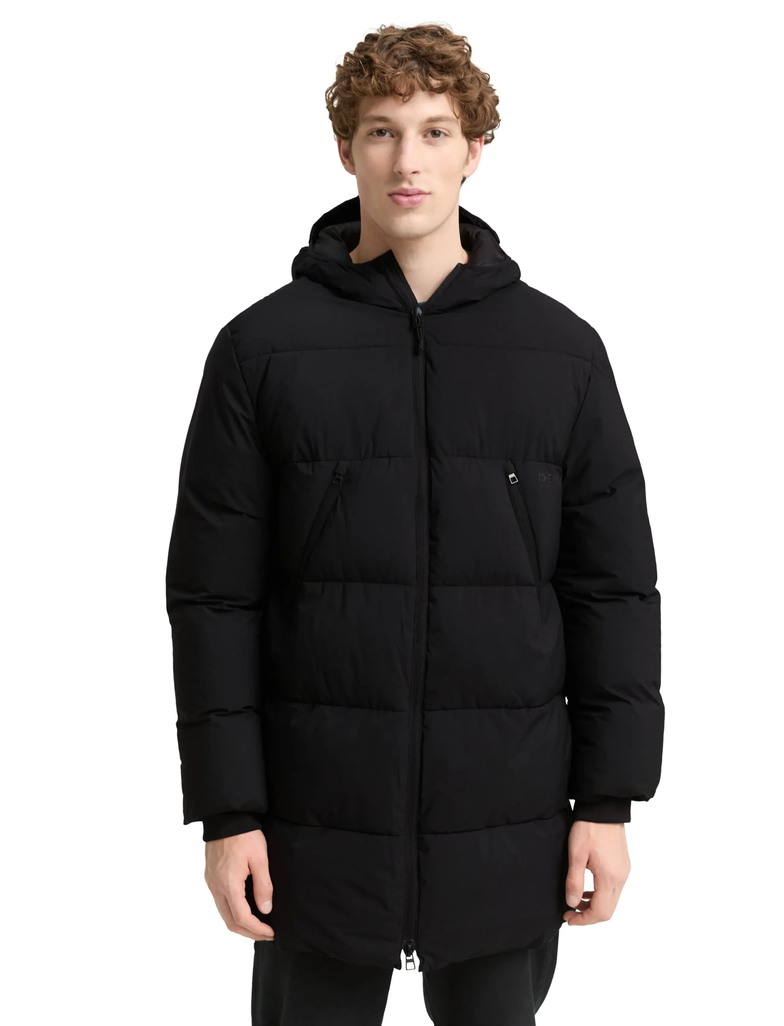 Tom Tailor Puffer Parka, Mænd, Hætte Puffer Parka, Sort, Str: XXL