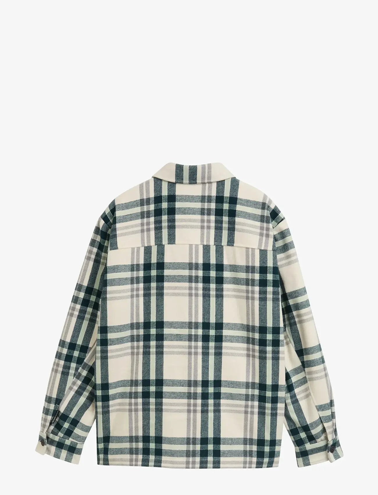 Tom Tailor - regular wool optic overshirt - sügisjakid - off white green big check - 1