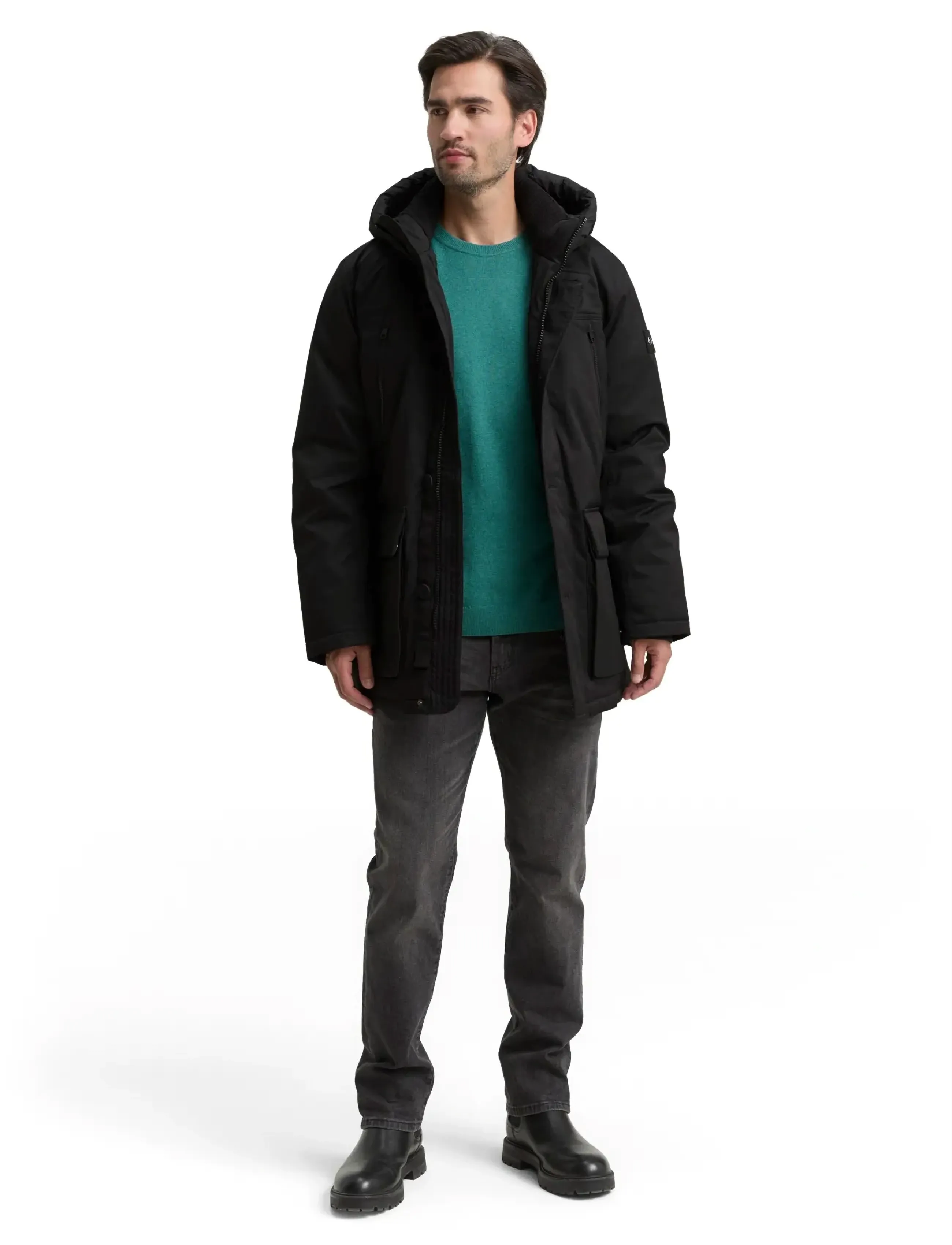 Tom Tailor Arctic Parka, M, Black, Jakker > Parkaer, Herre