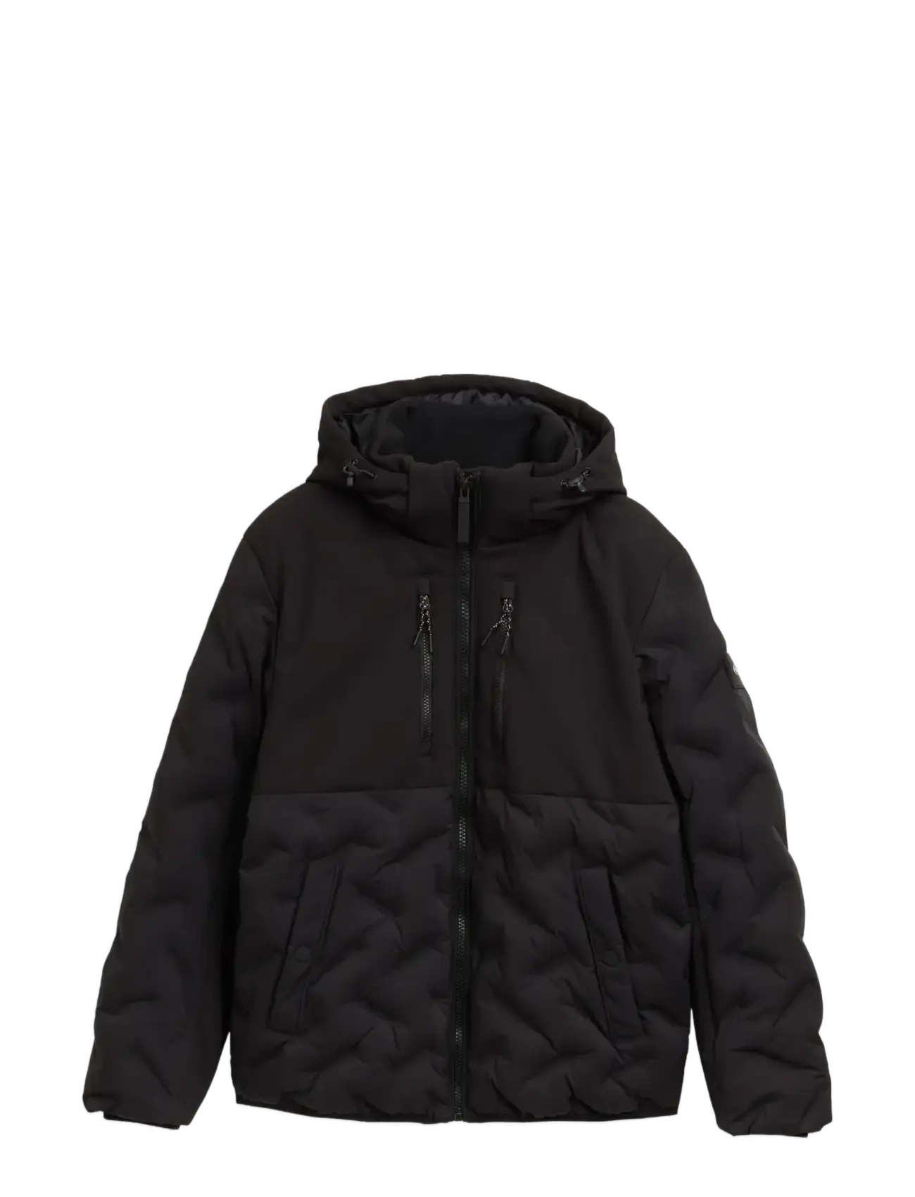 Tom Tailor hybrid puffer jacket - TOM TAILOR - BLACK / black
