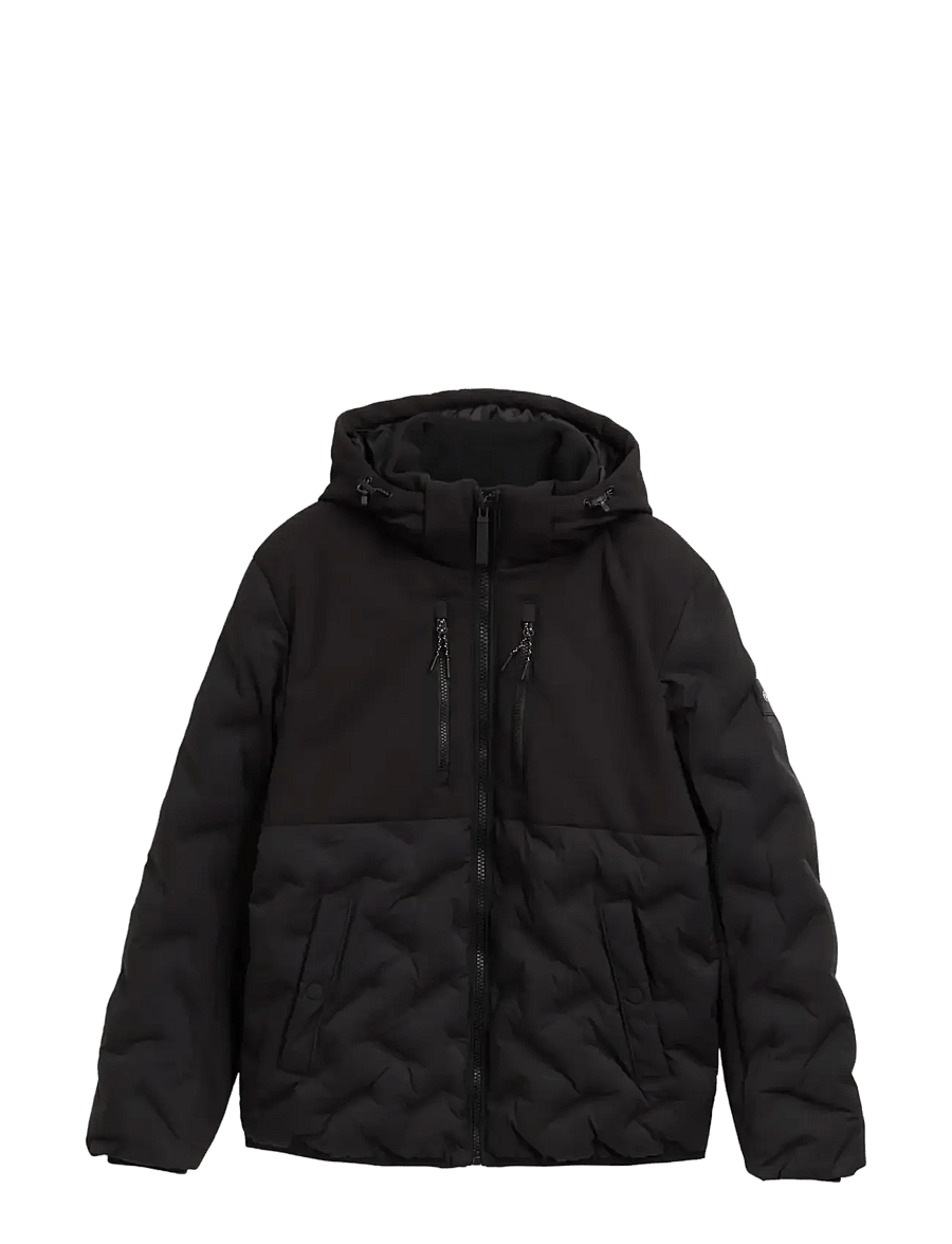 Tom Tailor - hybrid puffer jacket - vorjakkar - black - 1