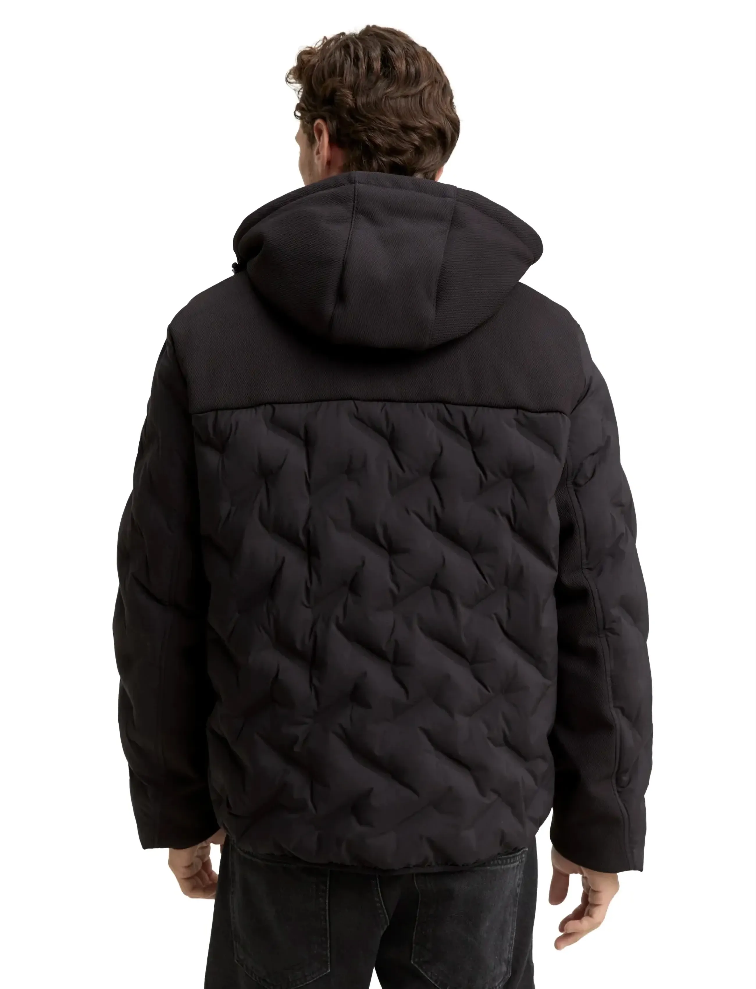 Tom Tailor - hybrid puffer jacket - vorjakkar - black - 2