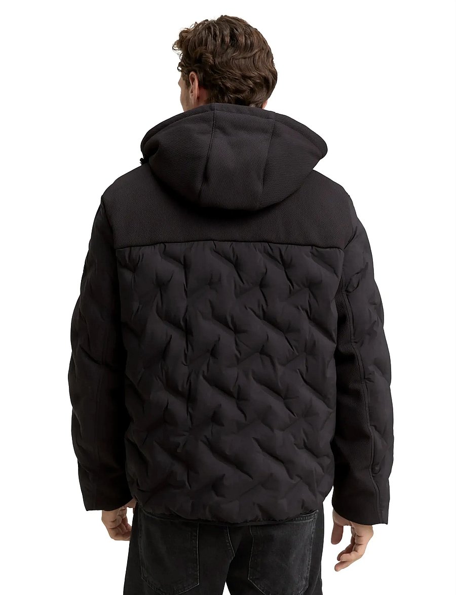 Tom Tailor - hybrid puffer jacket - vorjakkar - black - 2