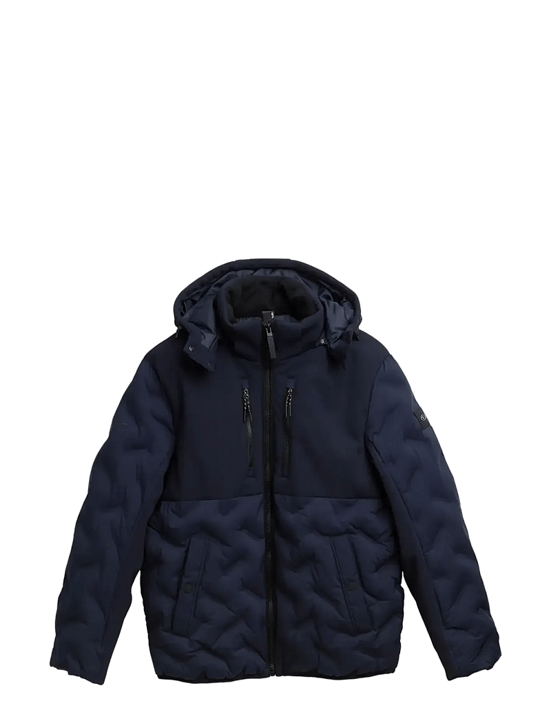 Tom Tailor - hybrid puffer jacket - frühlingsjacken - sky captain blue - 0
