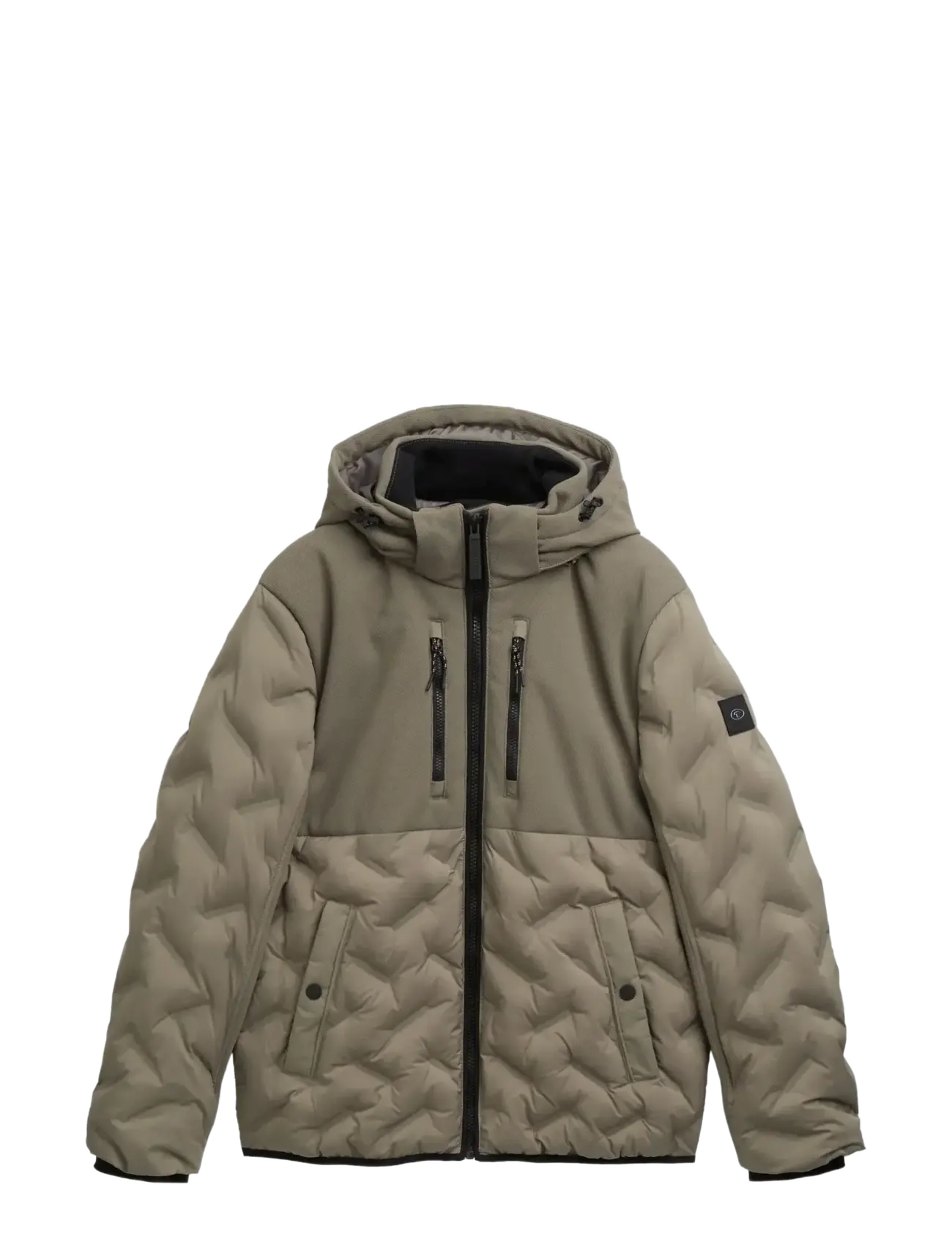 Tom Tailor hybrid puffer jacket - TOM TAILOR - SMOKEY OLIVE GREEN / khaki/green