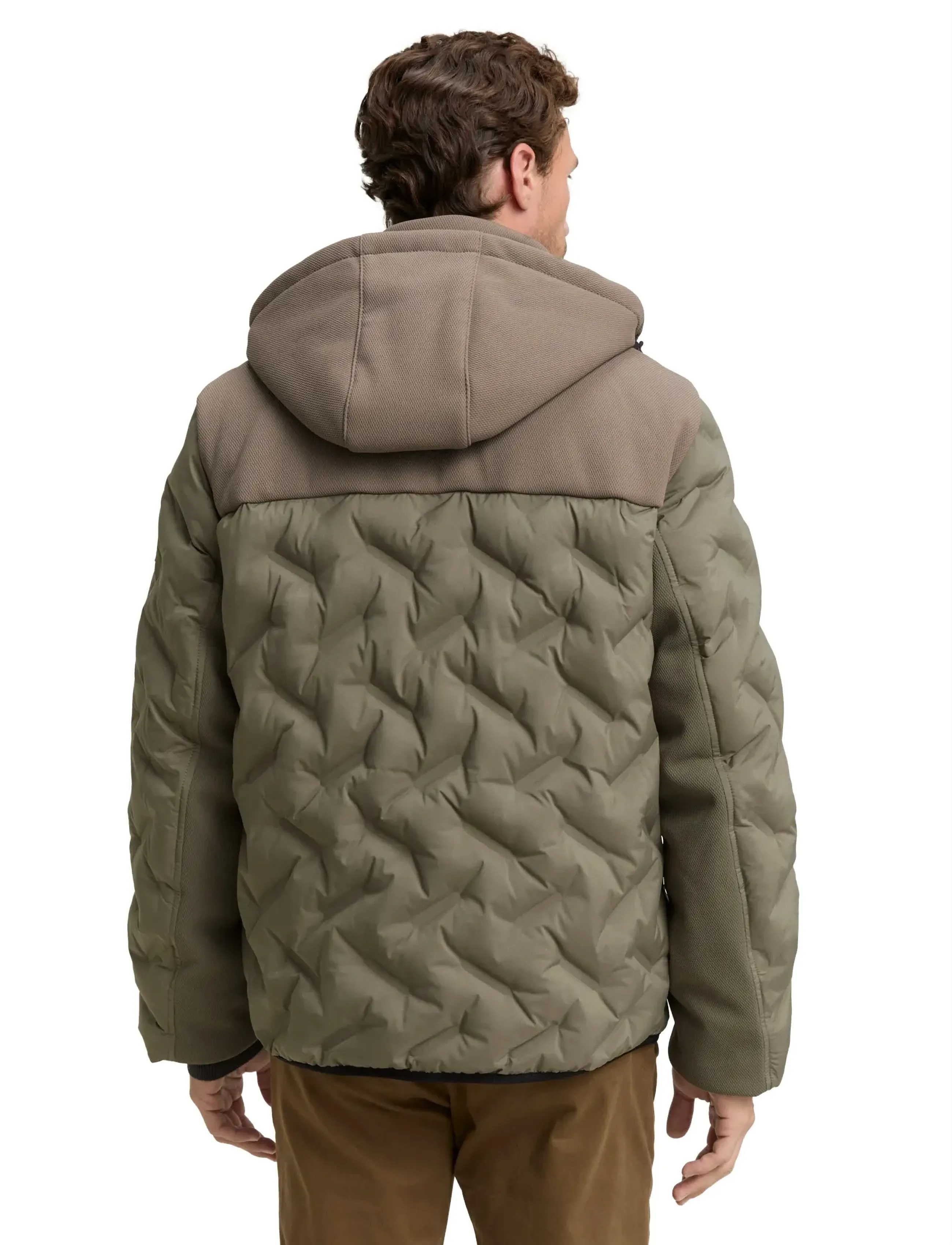 Tom Tailor - hybrid puffer jacket - winterjacken - smokey olive green - 2